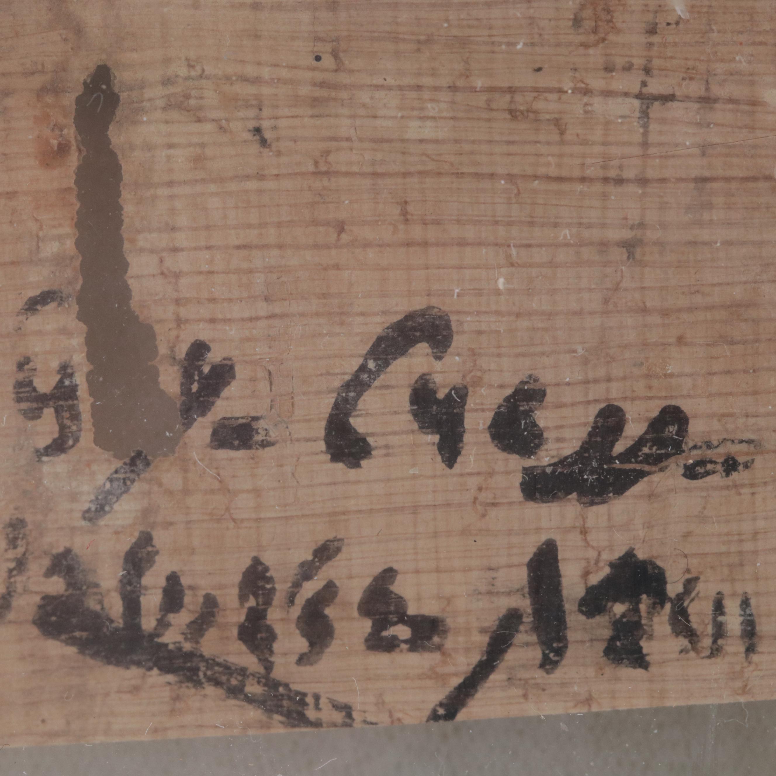 Ancient Egyptian Demotic or Greek Script Papyrus Fragments