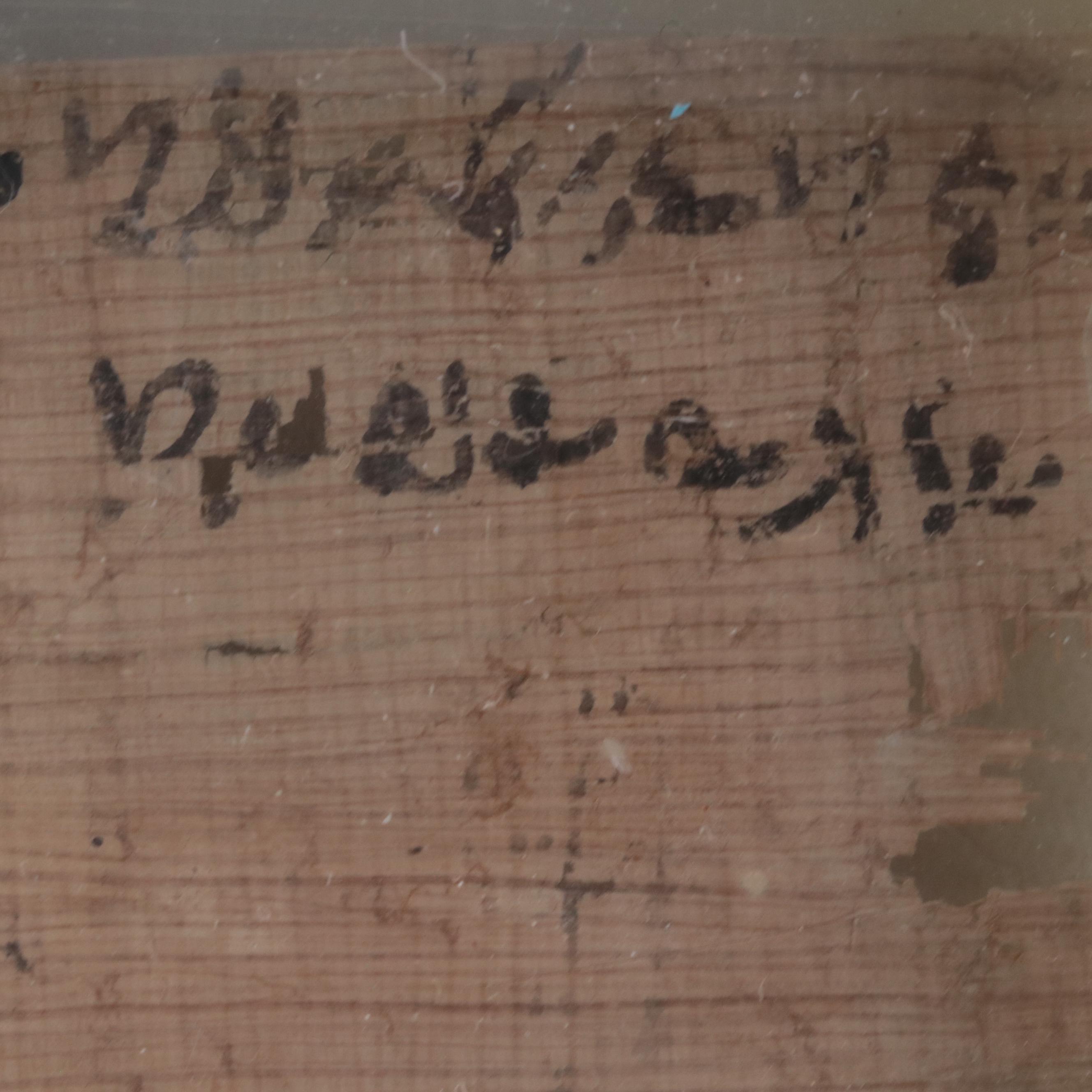 Ancient Egyptian Demotic or Greek Script Papyrus Fragments