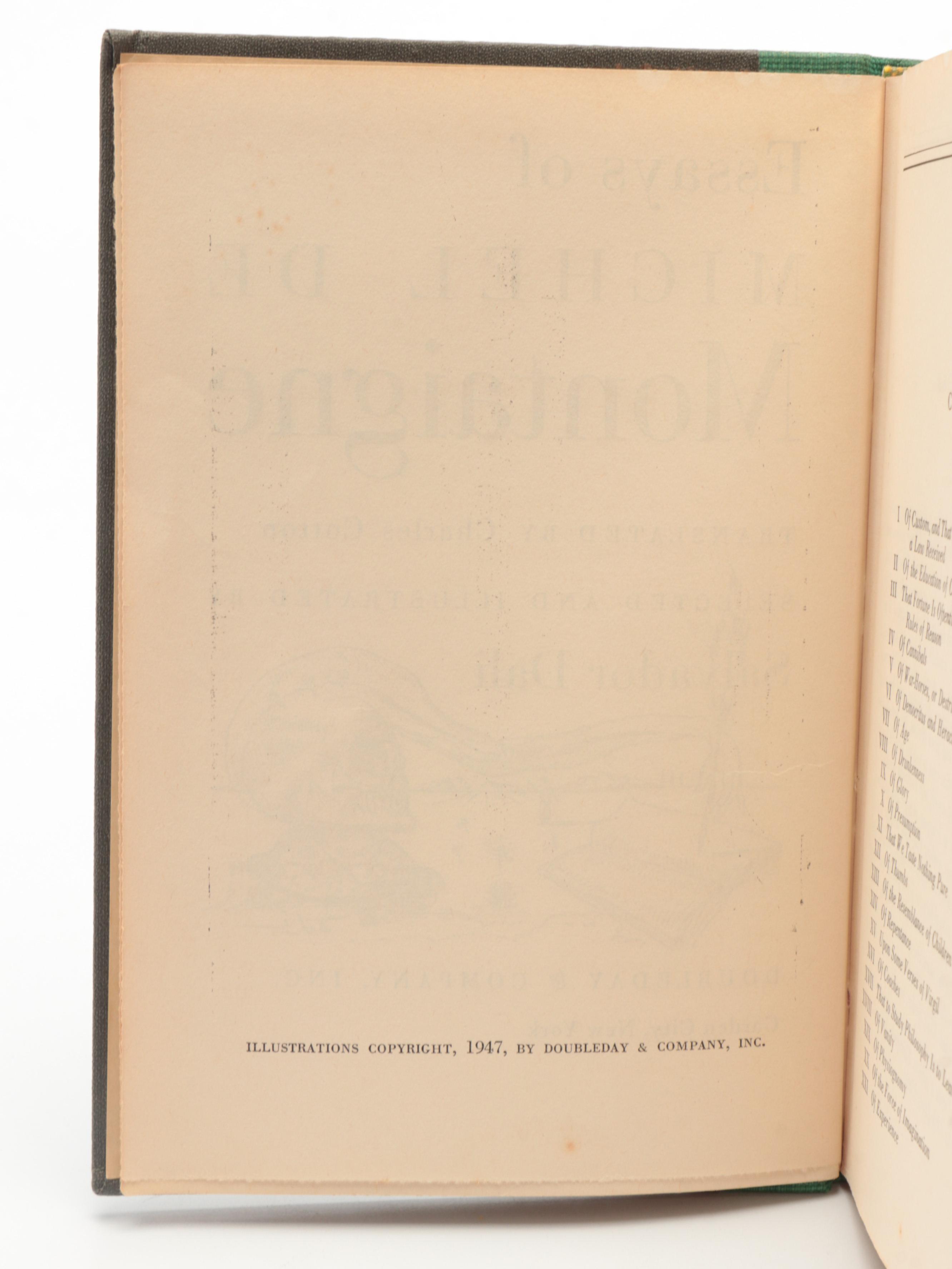 Salvador Dalí Illustrated "Essays of Michel de Montaigne," 1947