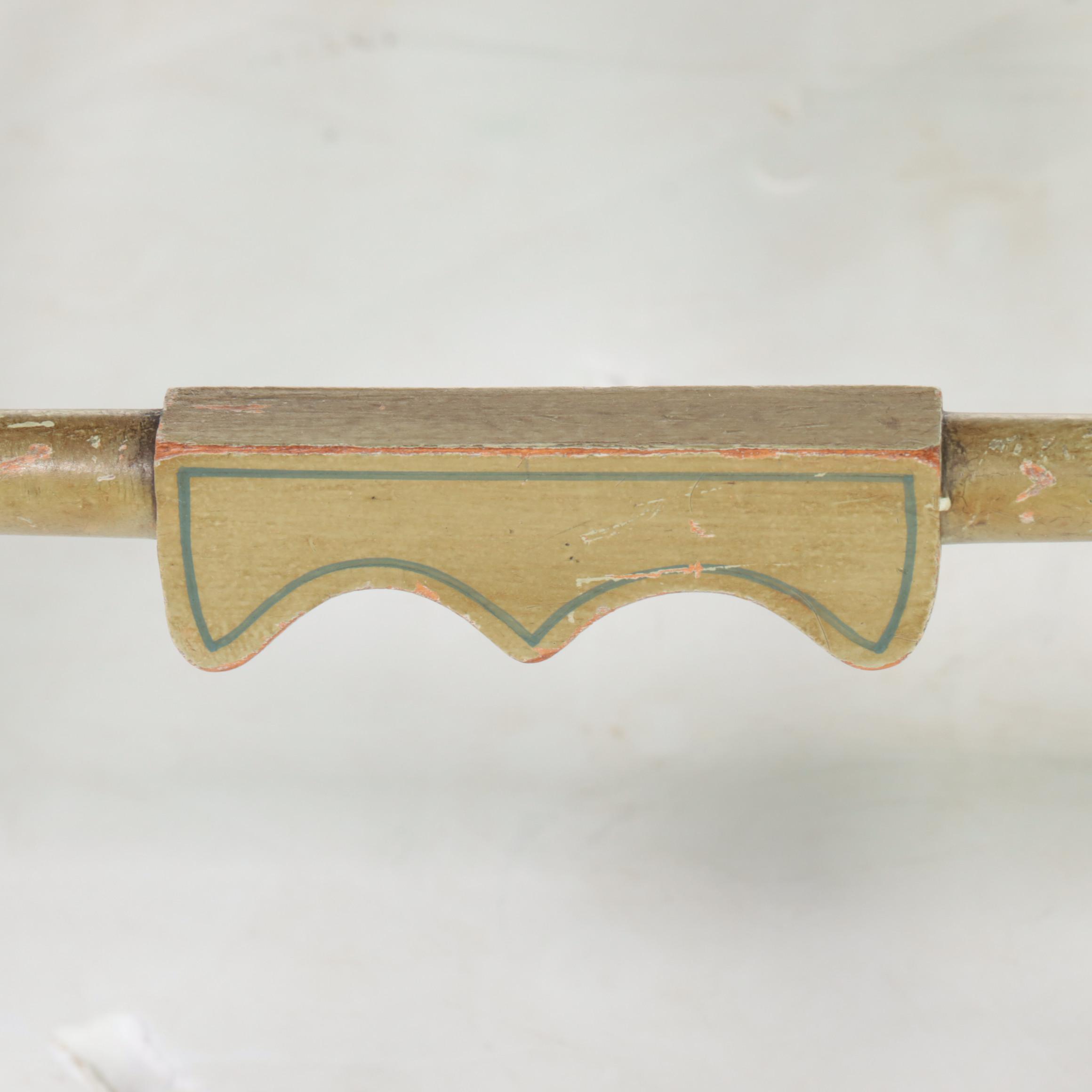 Adam Style Paint-Decorated Open Armchair with Victorian Needlepoint Footstool