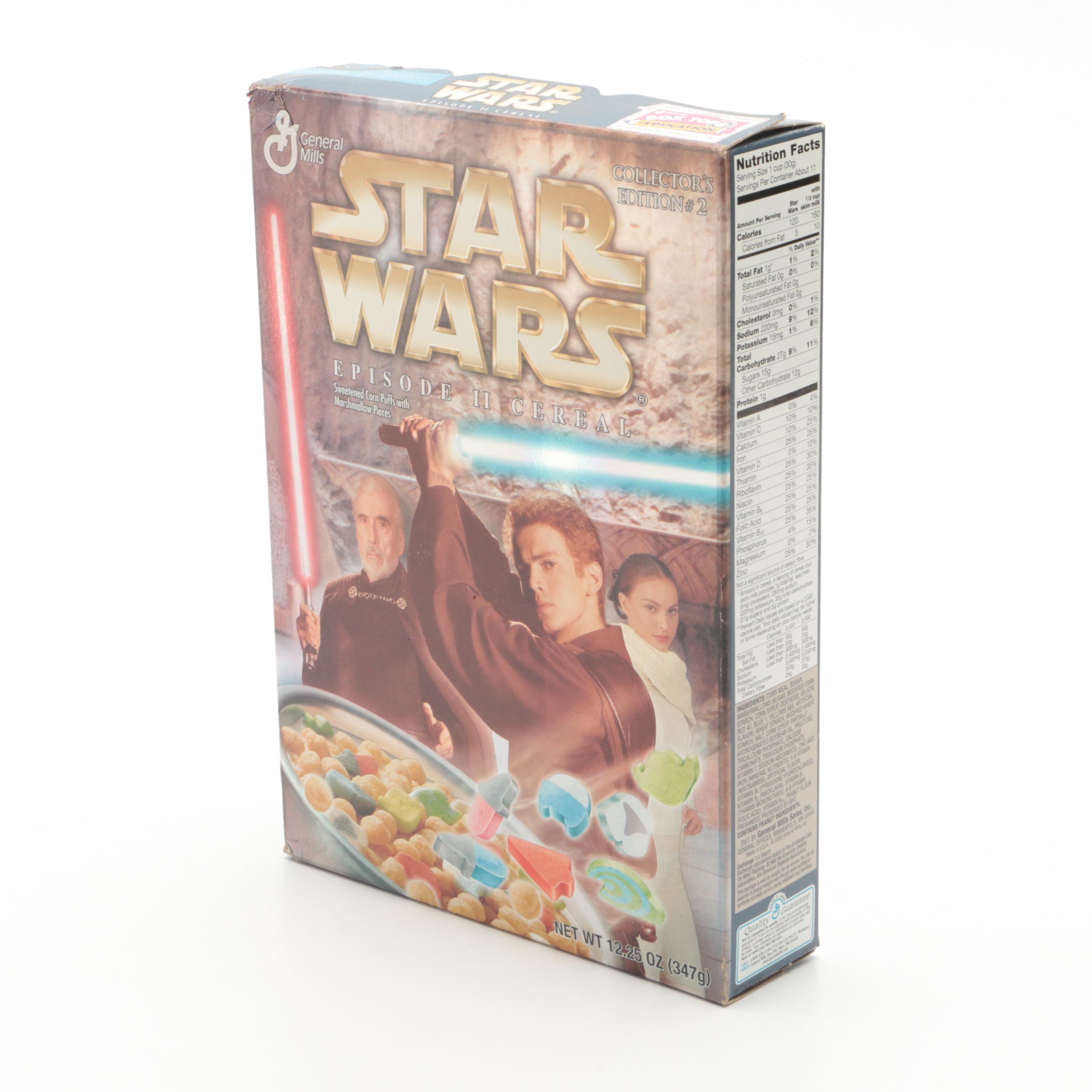 Star Wars Episode II Collector's Edition Sealed Cereal Boxes