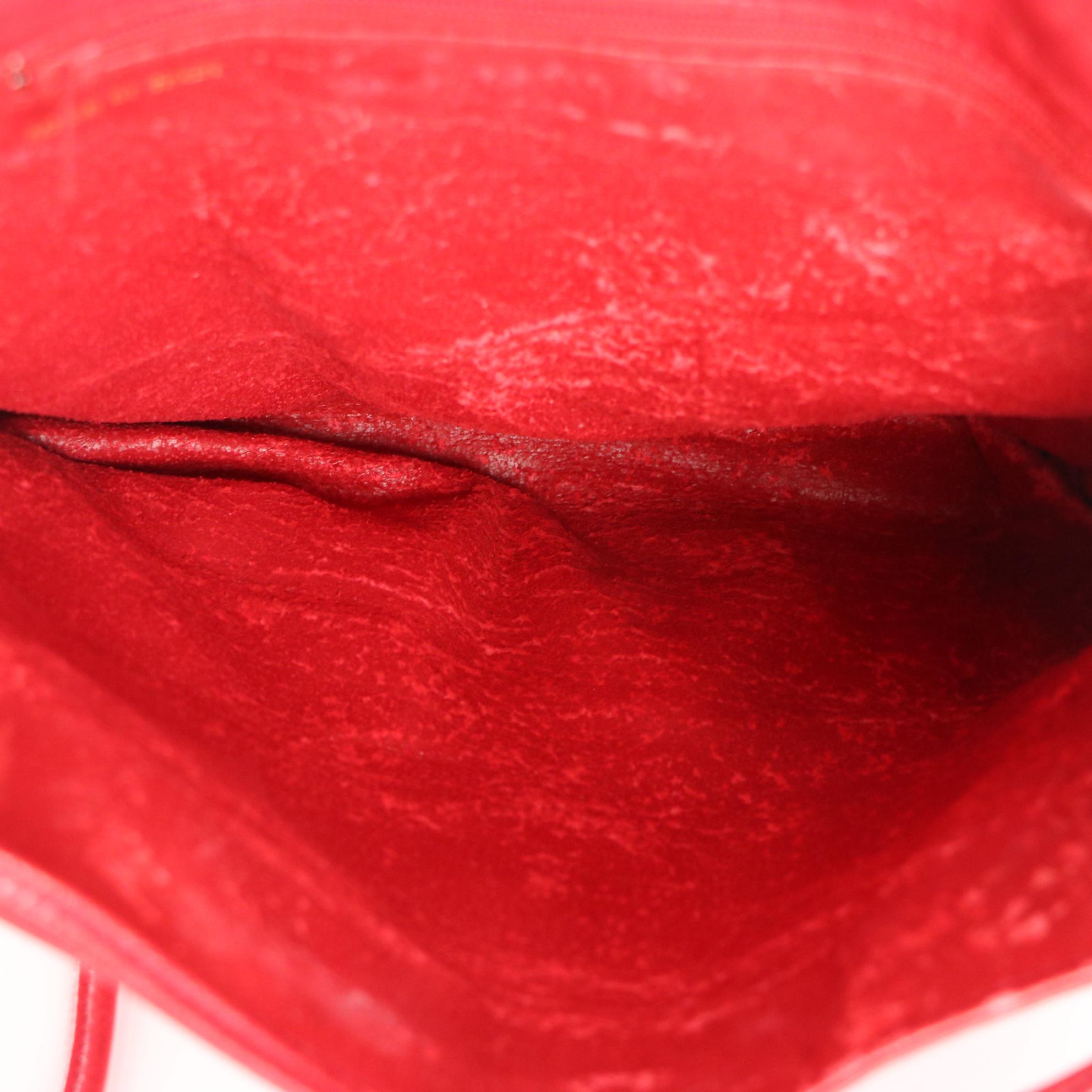 Loewe Anagram Shoulder Bag in Red Lambskin Leather