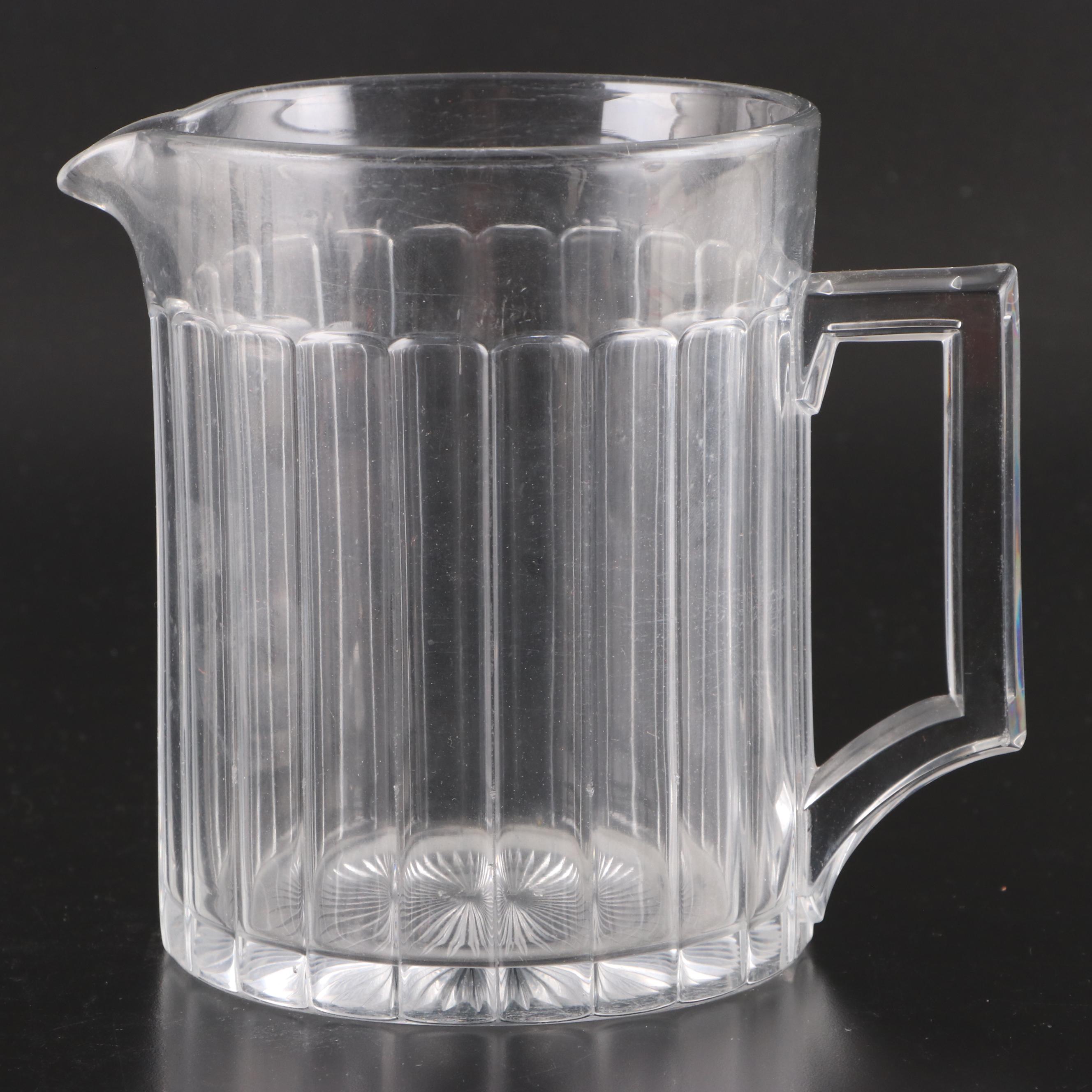 Heisey "Narrow Flute Clear" Glass Pitchers, Early 20th Century