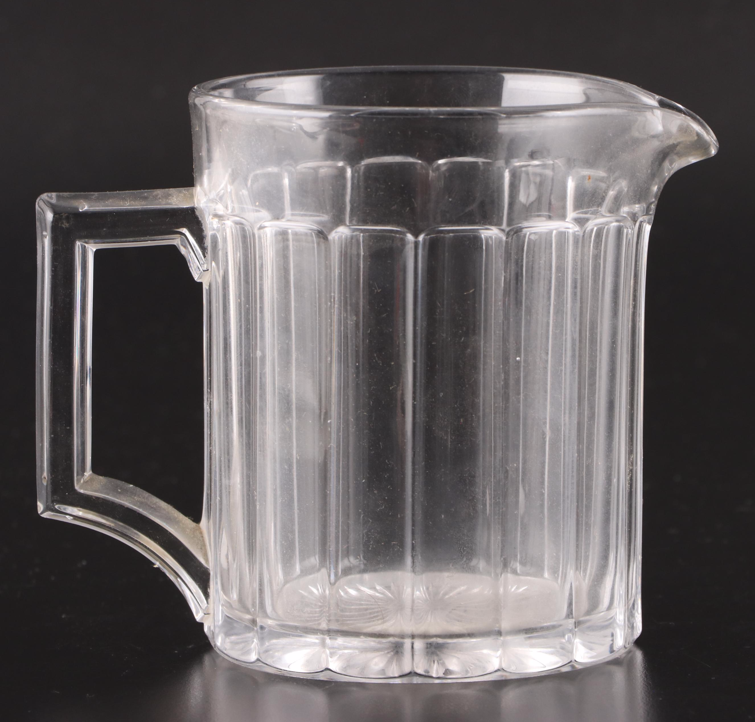 Heisey "Narrow Flute Clear" Glass Pitchers, Early 20th Century