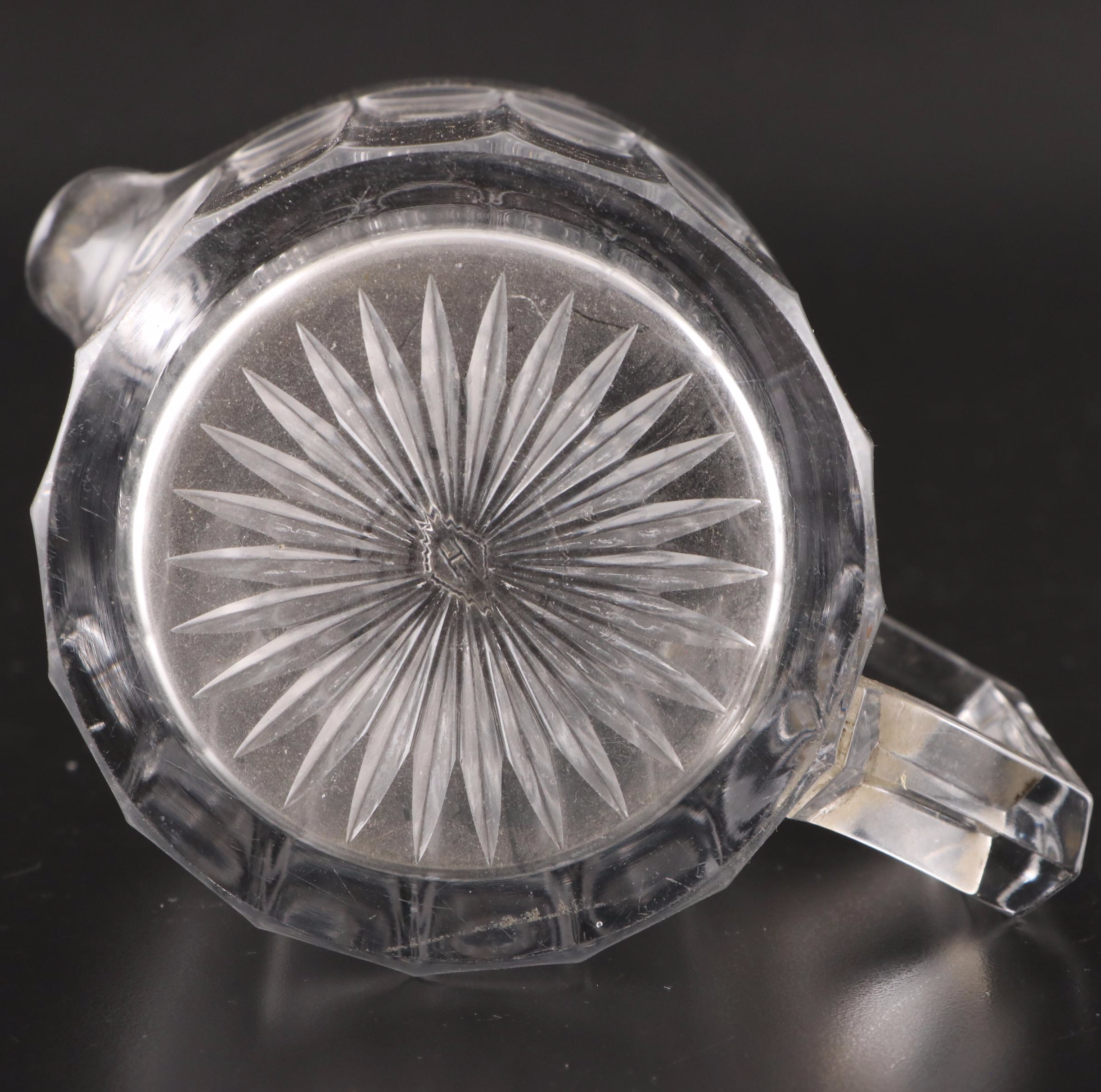 Heisey "Narrow Flute Clear" Glass Pitchers, Early 20th Century