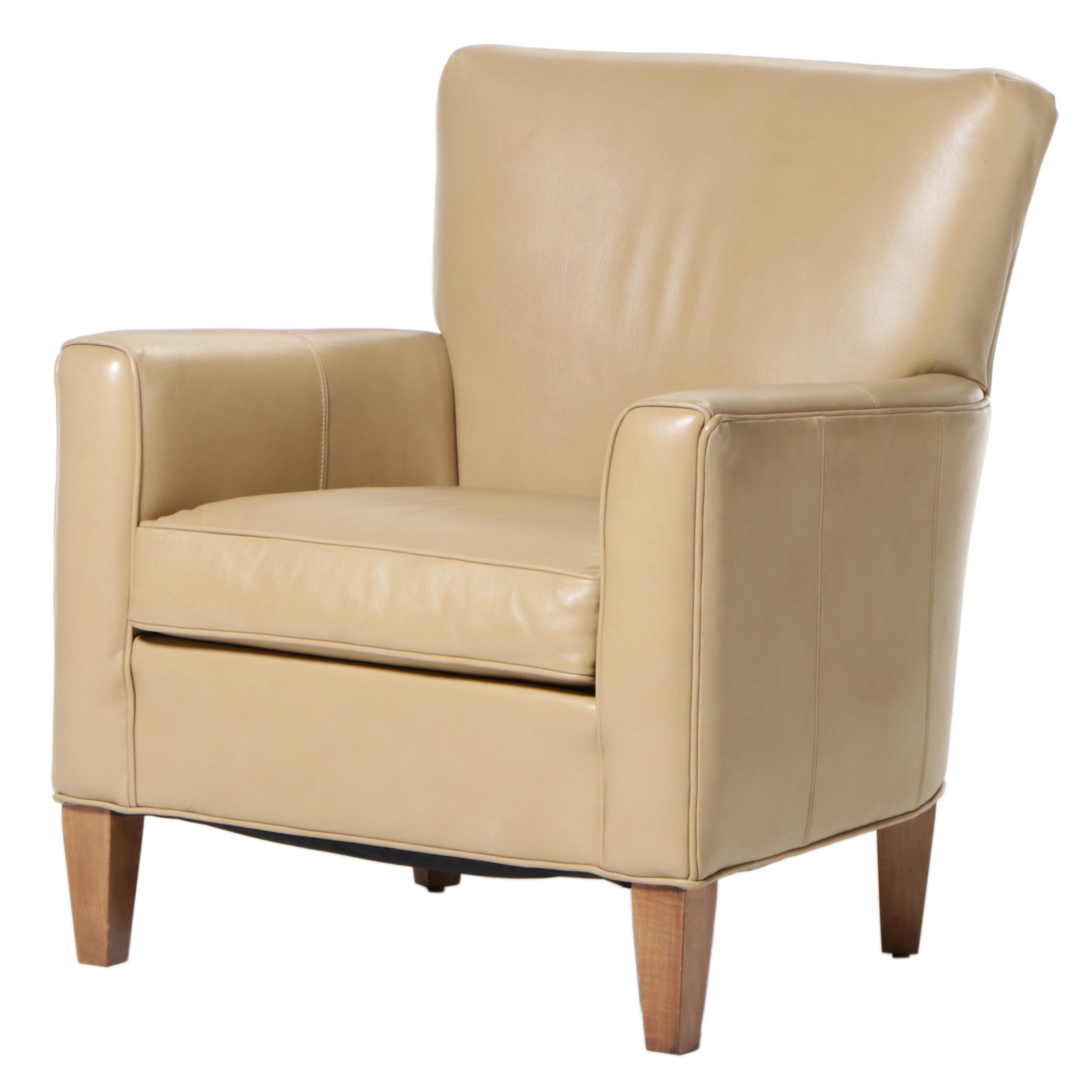 Ethan Allen Leather Easy Armchair