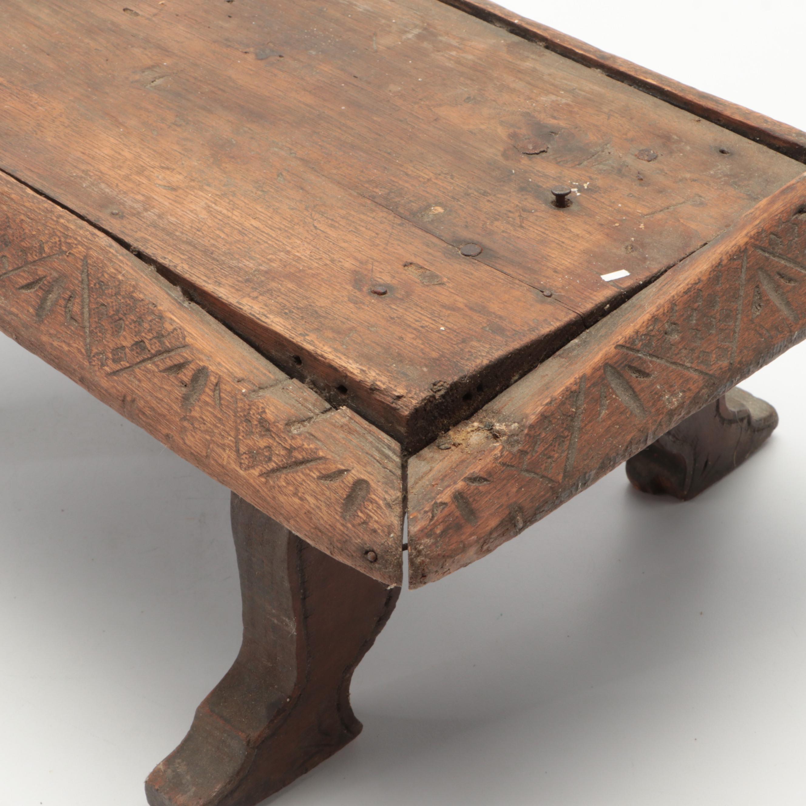 Handmade 1/4 Peck Measure With Wooden Altar Stand