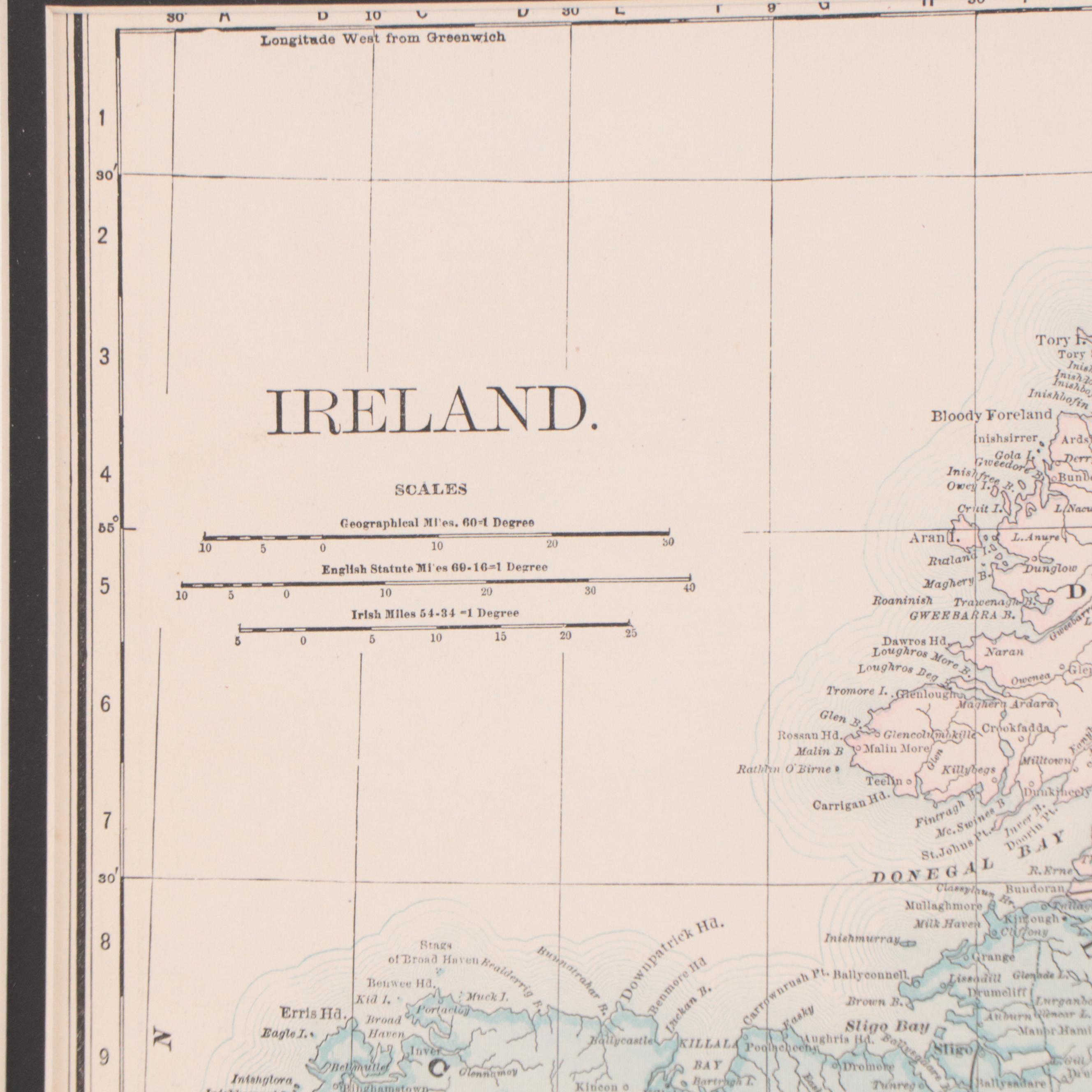 Lithographic Map of Ireland, 1888
