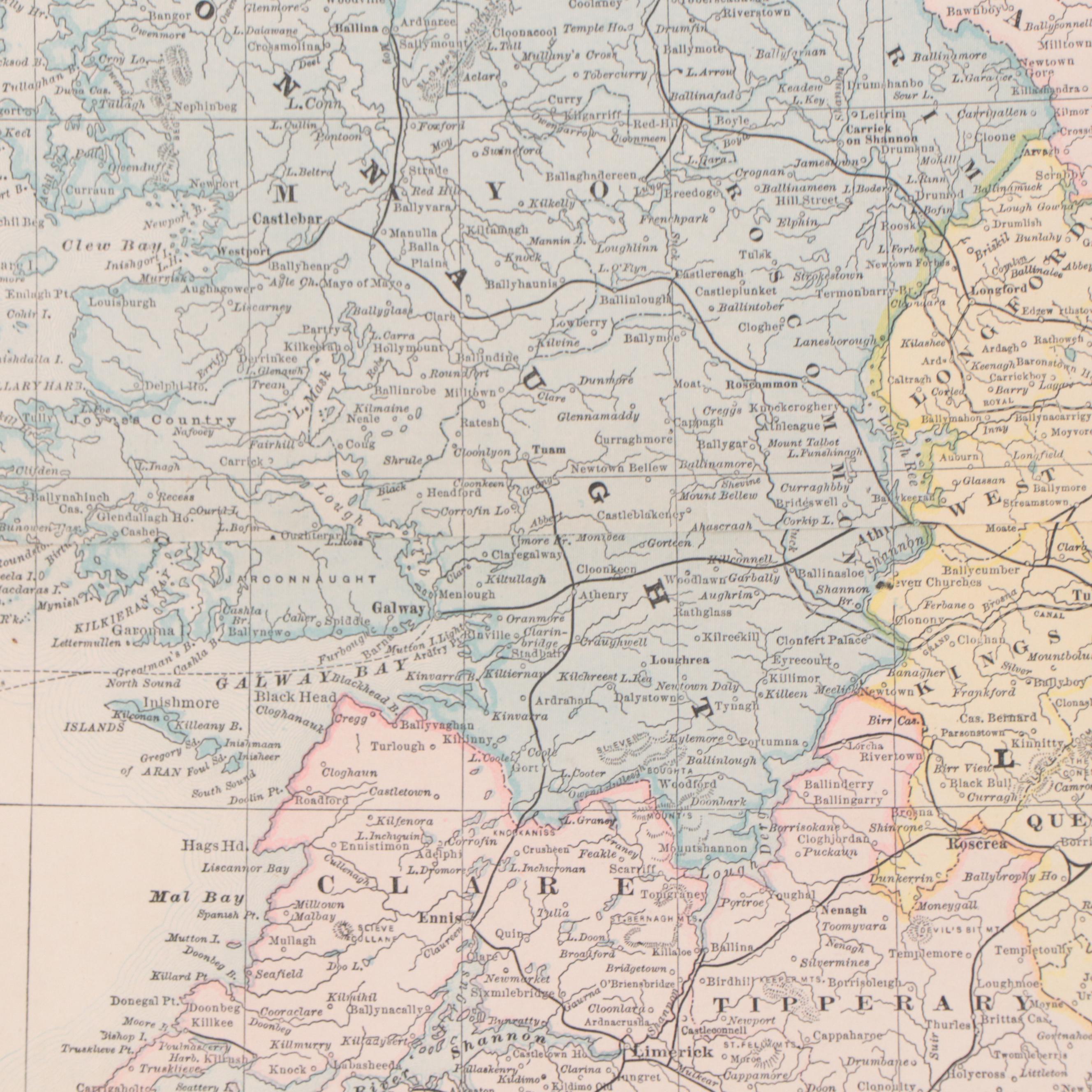Lithographic Map of Ireland, 1888