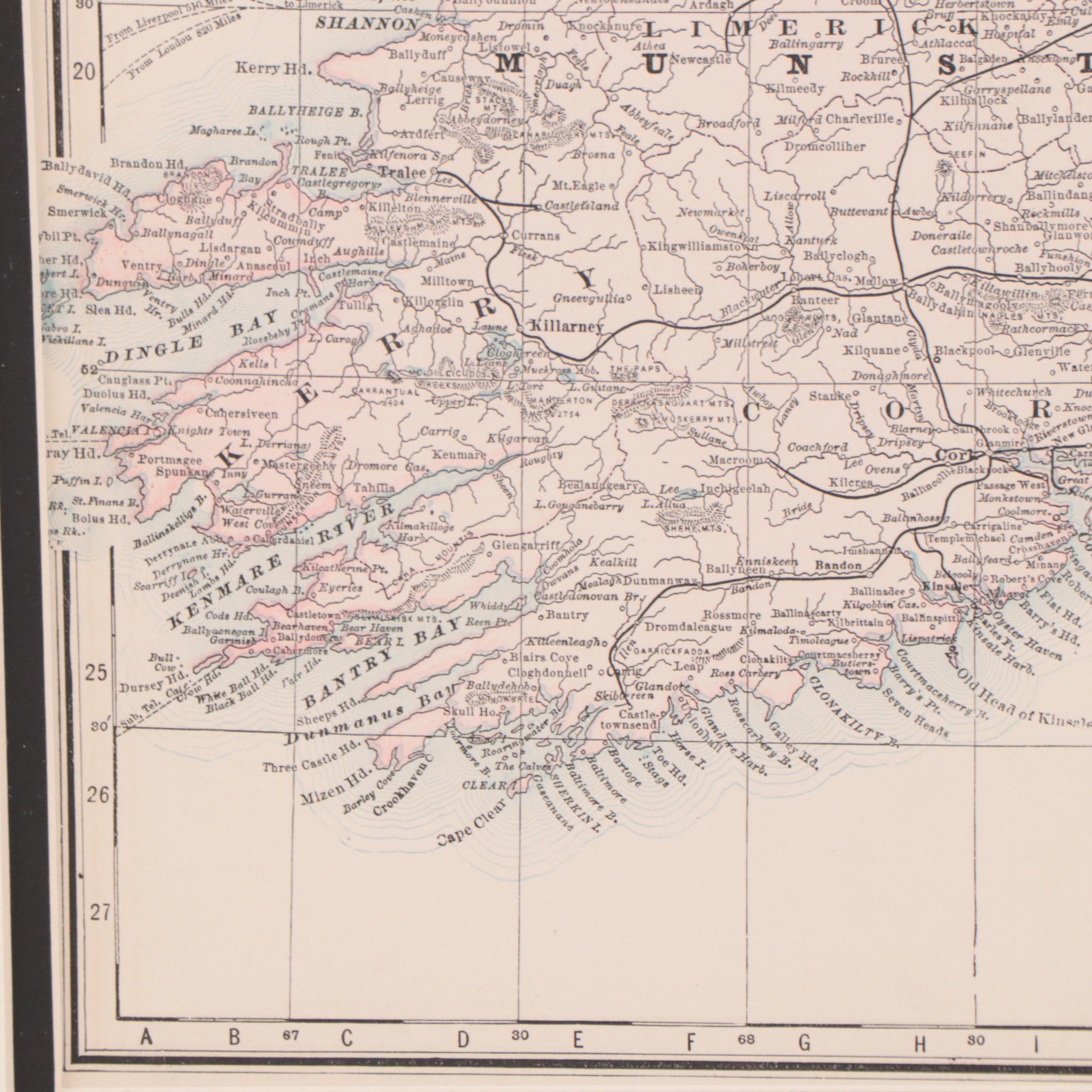 Lithographic Map of Ireland, 1888