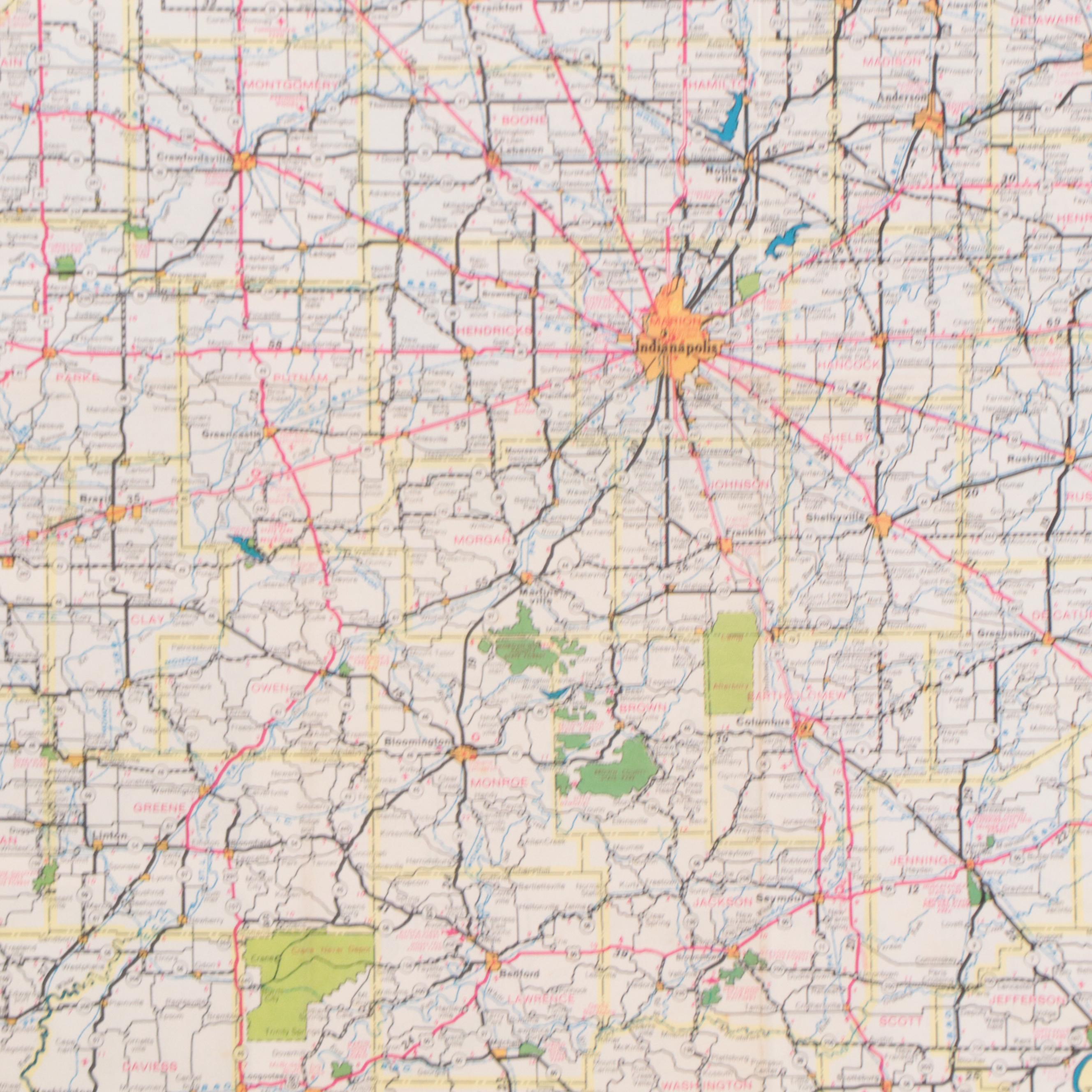 State Highway Map of Indiana, 1959