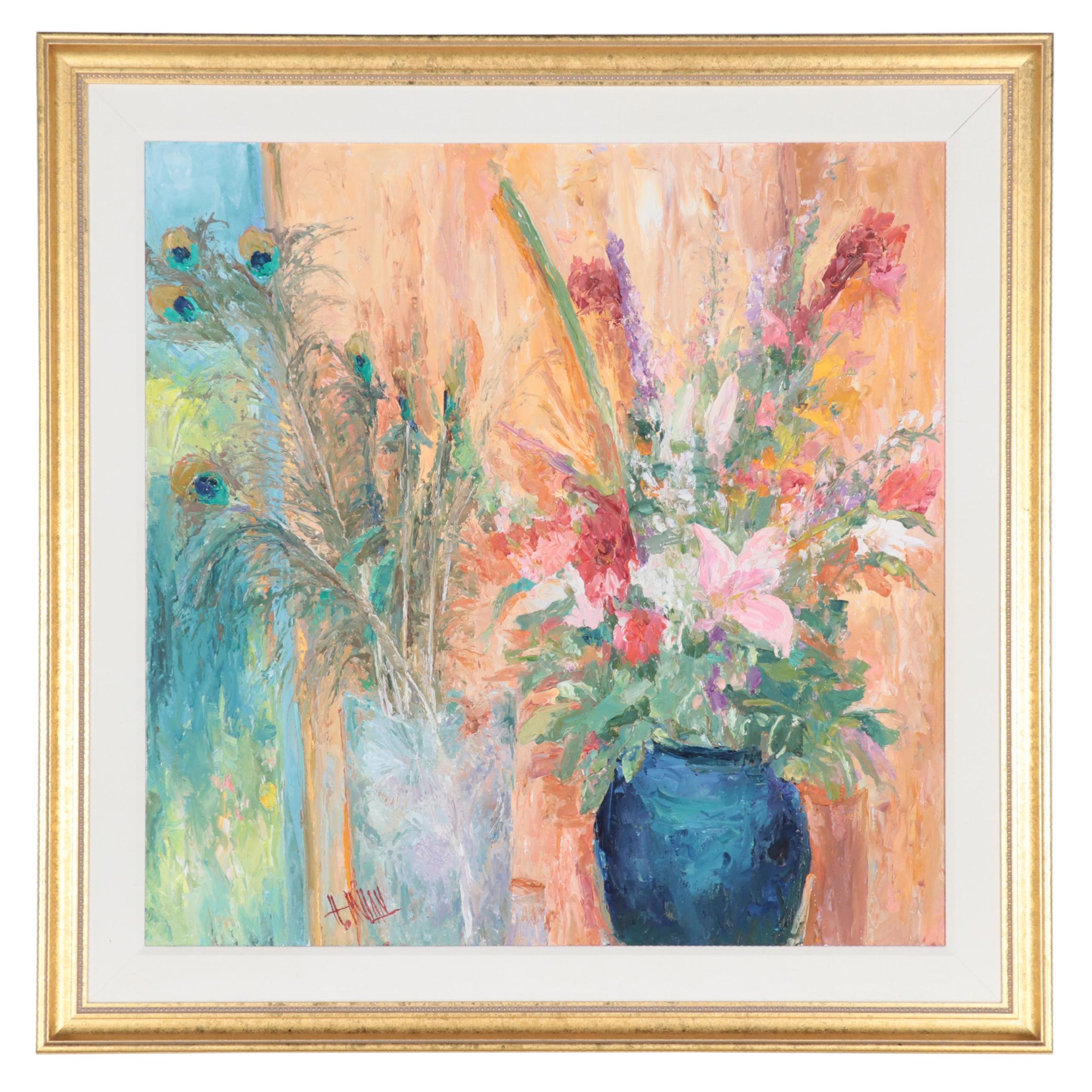 Henrietta Milan Impasto Oil Painting of "Elements of Contentment"