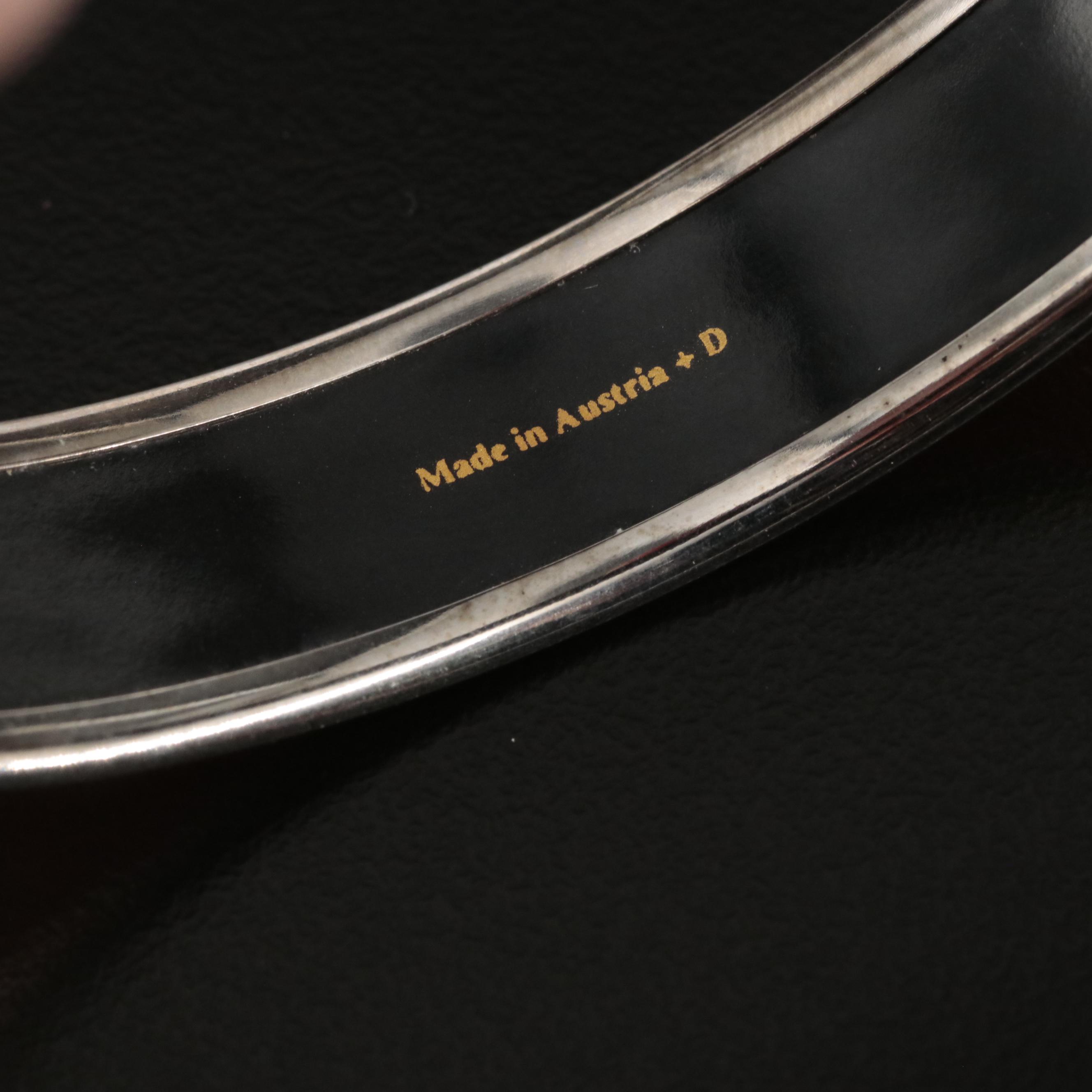 Hermès Moon and Stars Narrow Enamel Bangle