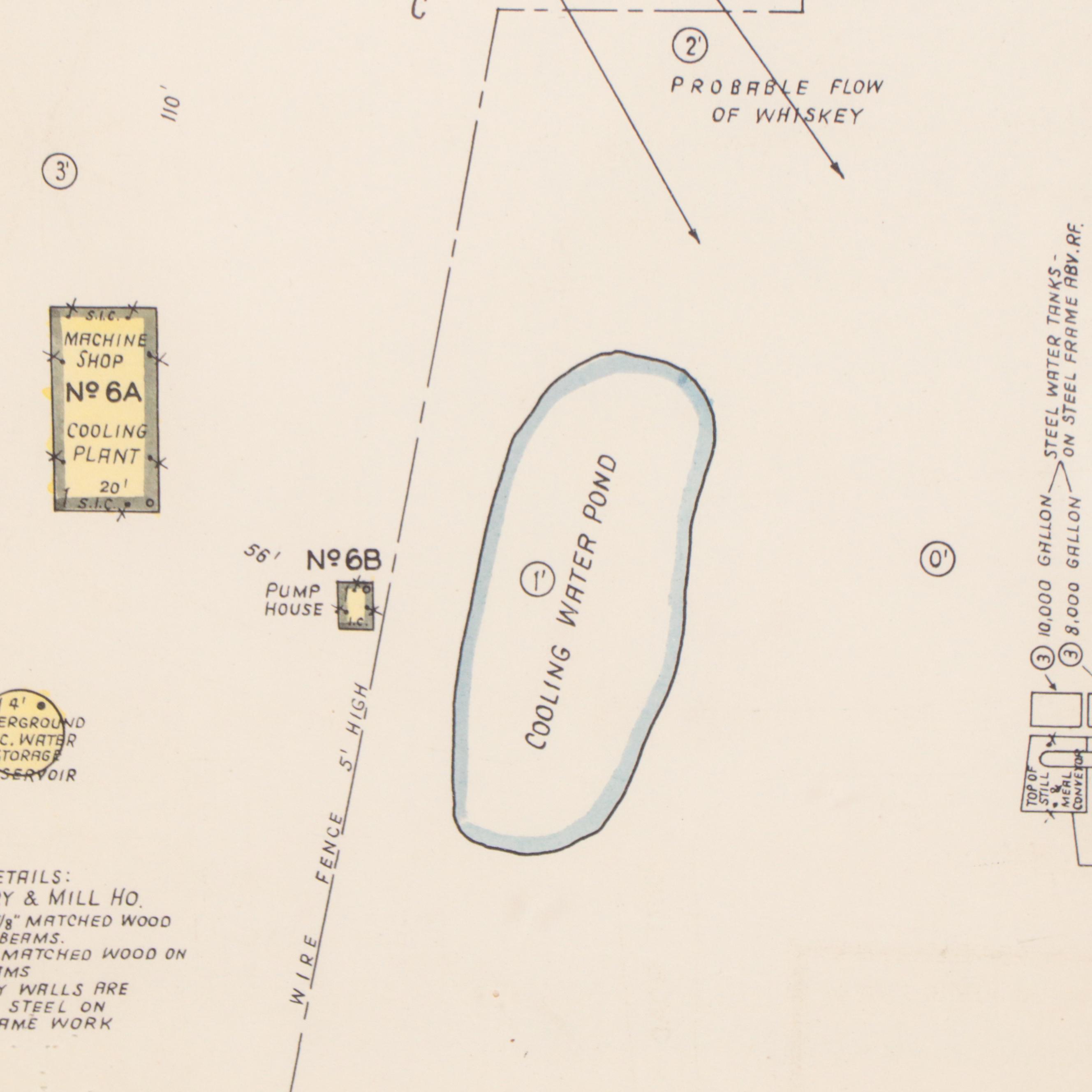 Reproduction Blueprint of Churchill Distillery