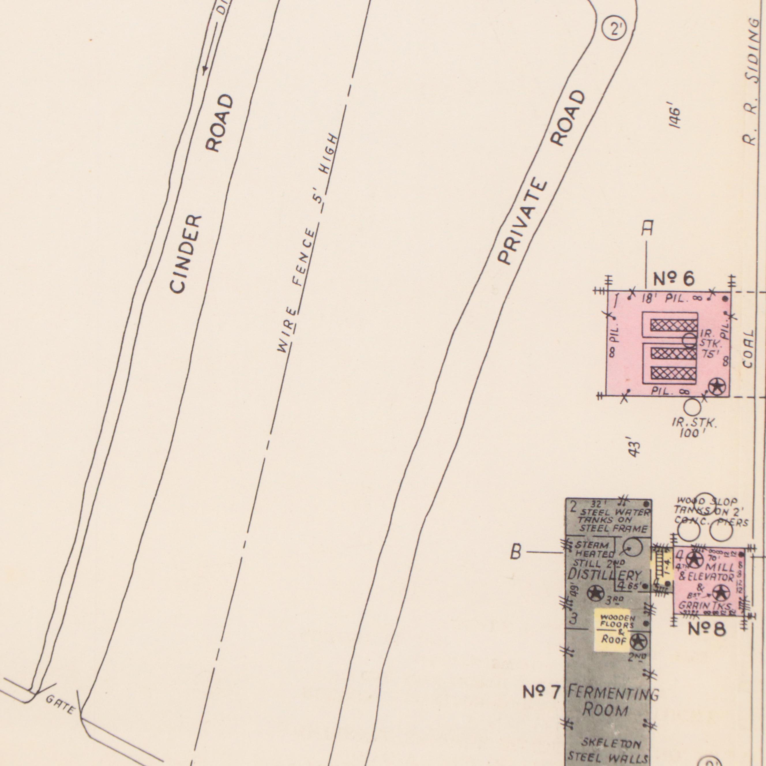 Reproduction Blueprint of Churchill Distillery