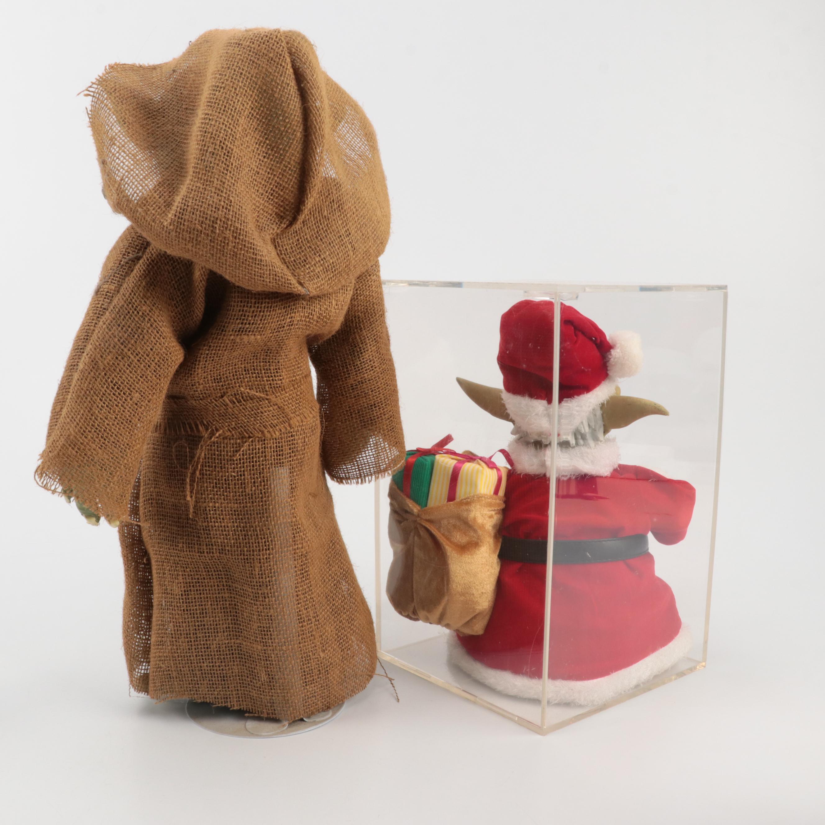 Star Wars Themed Christmas Stocking Holders and Figurines with Other Yoda Figure