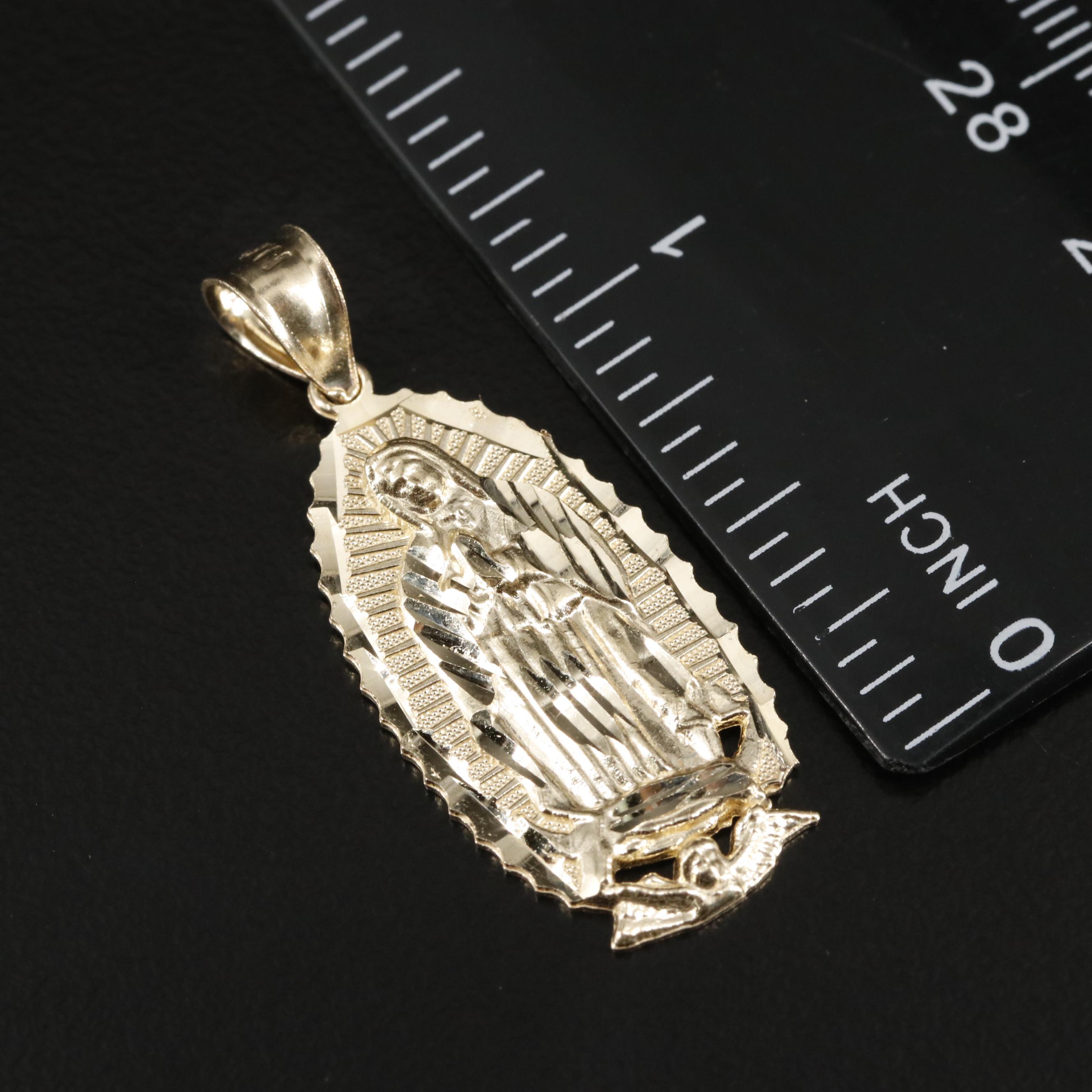 10K Mother Mary Pendant