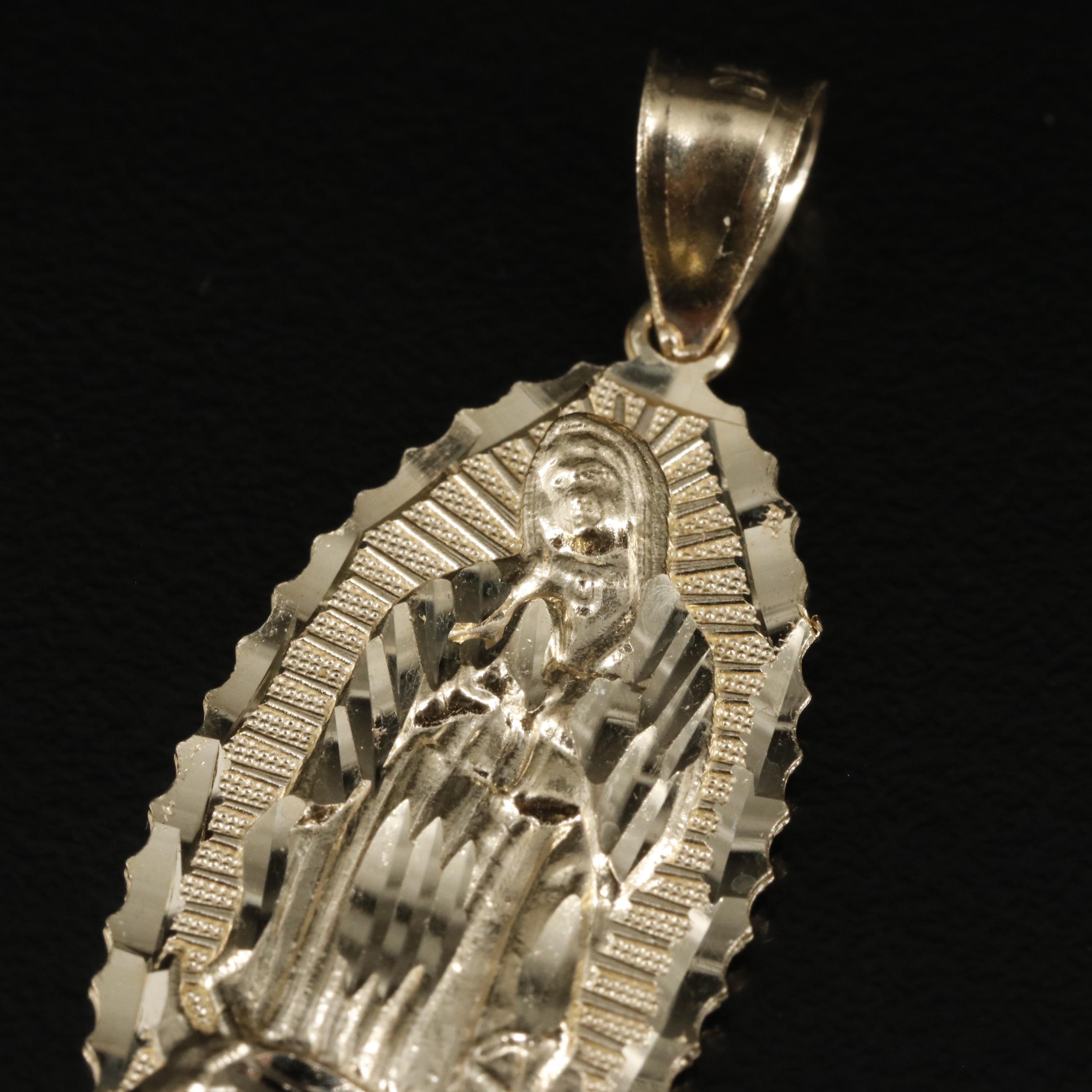 10K Mother Mary Pendant