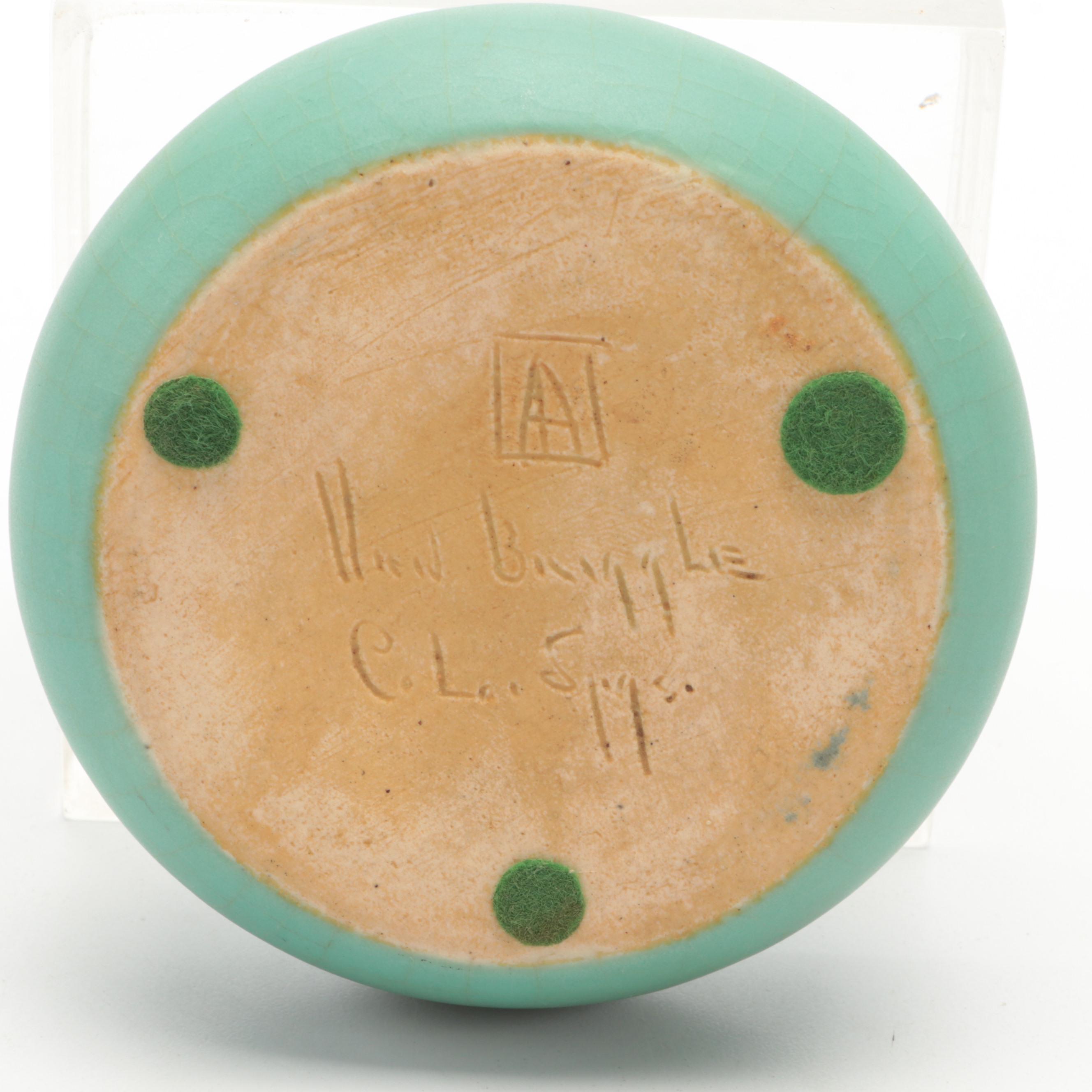 Van Briggle Pottery Ashtray and Scalloped Bowl, Mid to Late 20th Century