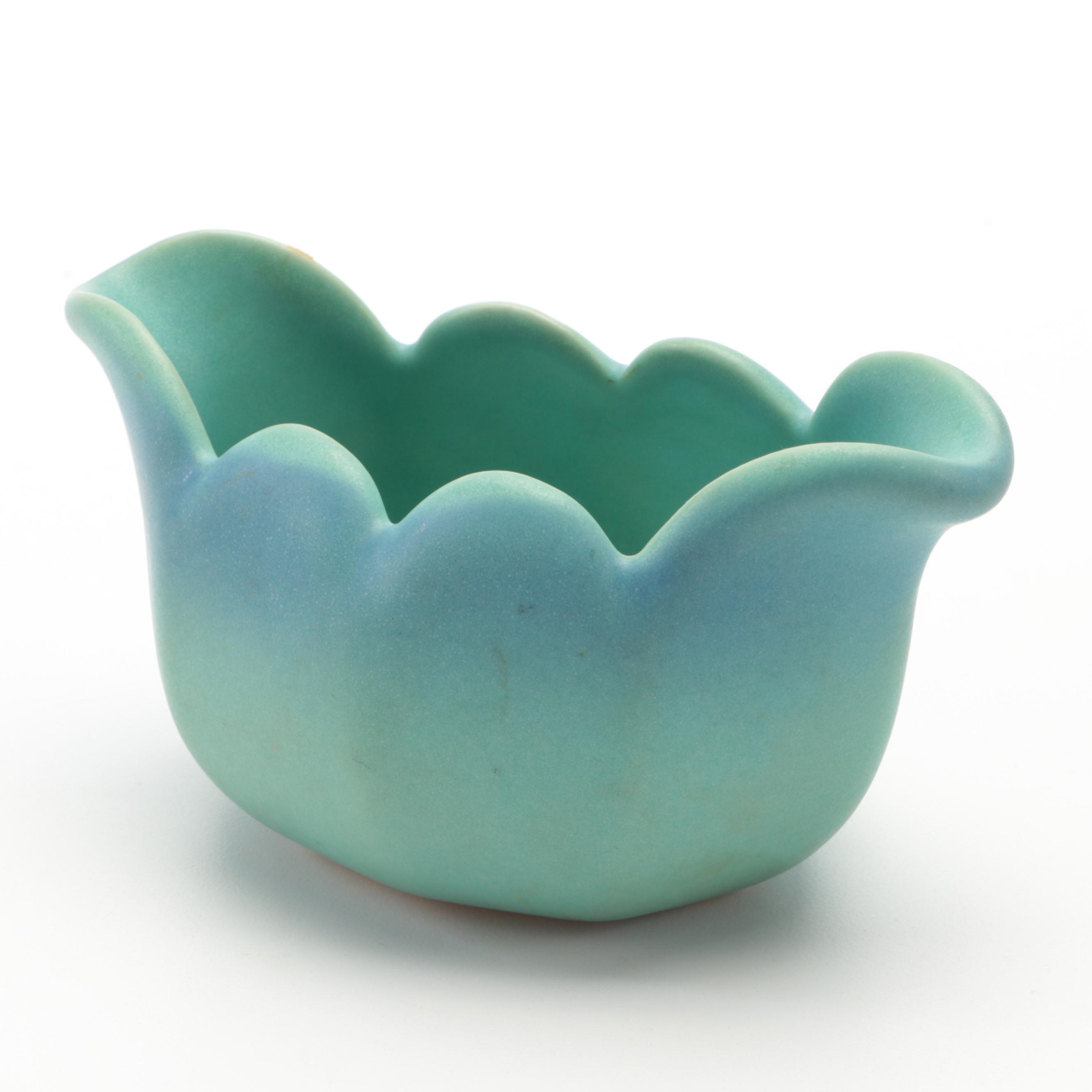 Van Briggle Pottery Ashtray and Scalloped Bowl, Mid to Late 20th Century