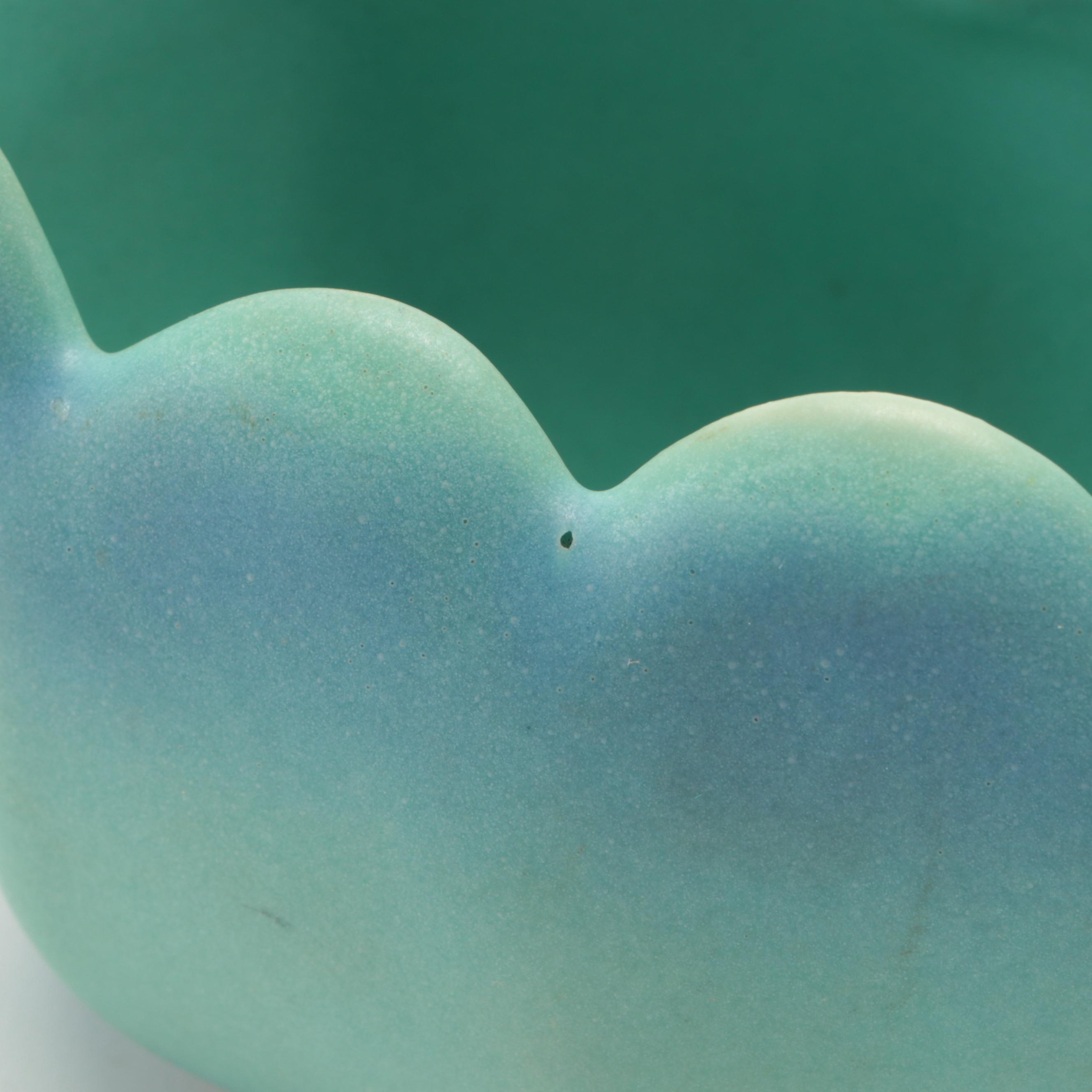 Van Briggle Pottery Ashtray and Scalloped Bowl, Mid to Late 20th Century