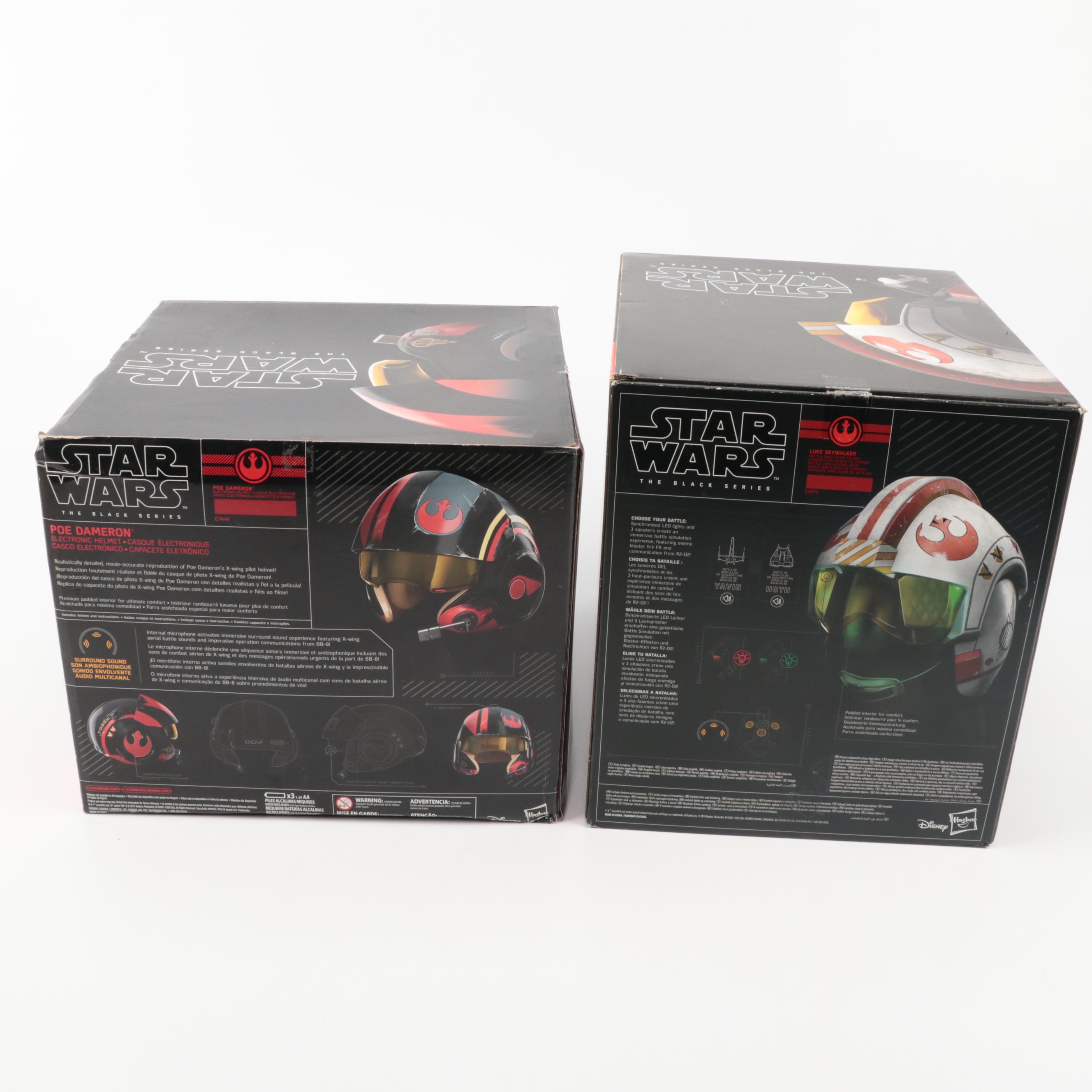 Hasbro Star Wars Poe Dameron and Luke Skywalker Electronic Helmets