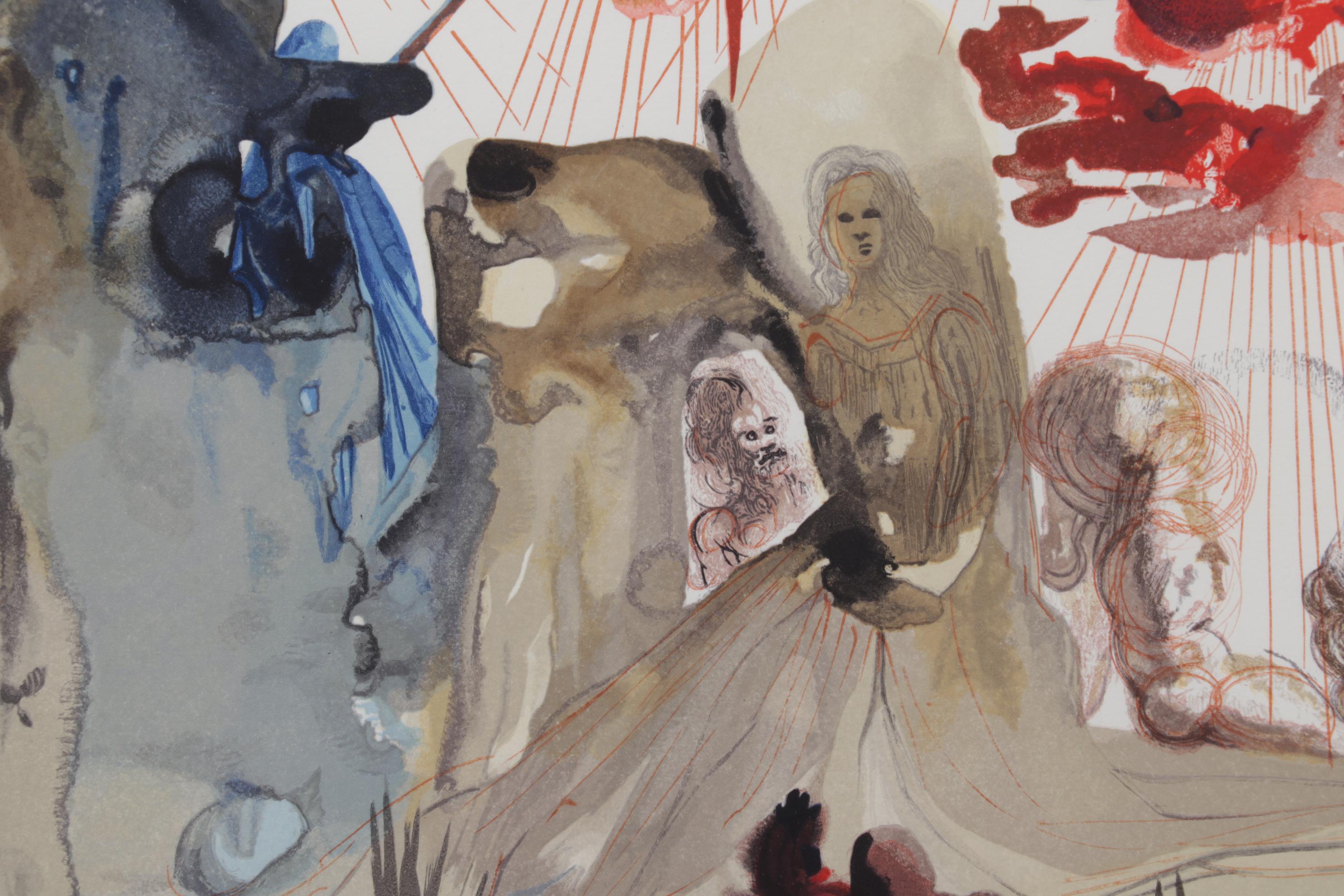 Salvador Dalí Wood Engraving "La Divine Forêt"