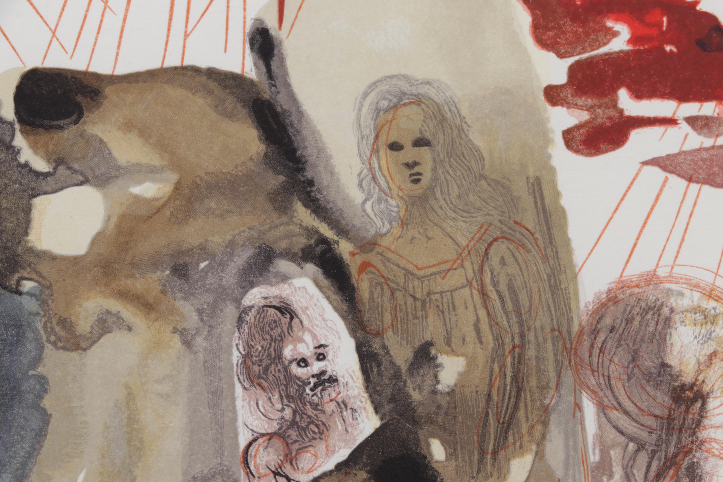 Salvador Dalí Wood Engraving "La Divine Forêt"