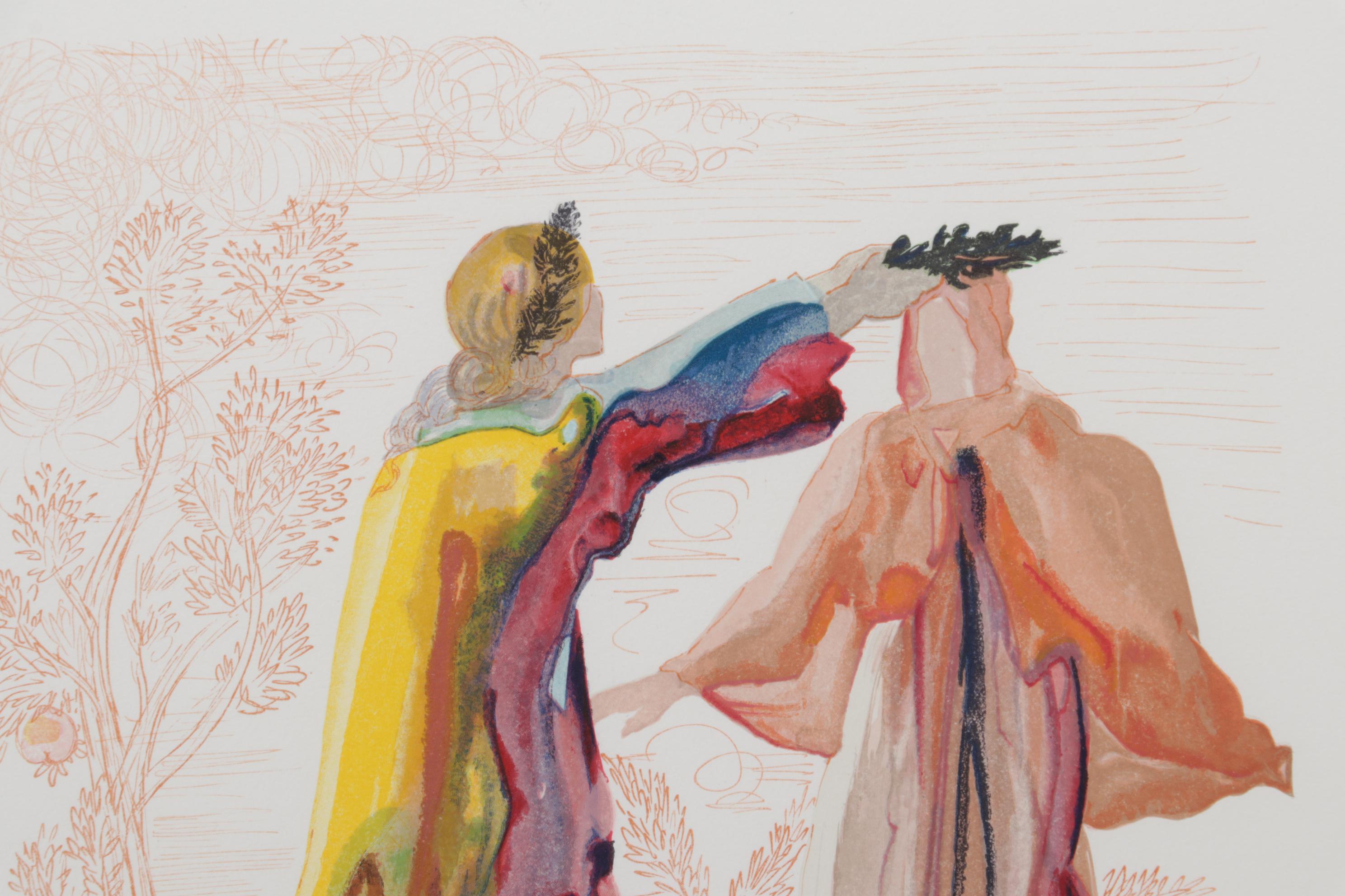 Salvador Dalí Wood Engraving "Les Dernières Paroles de Virgil"