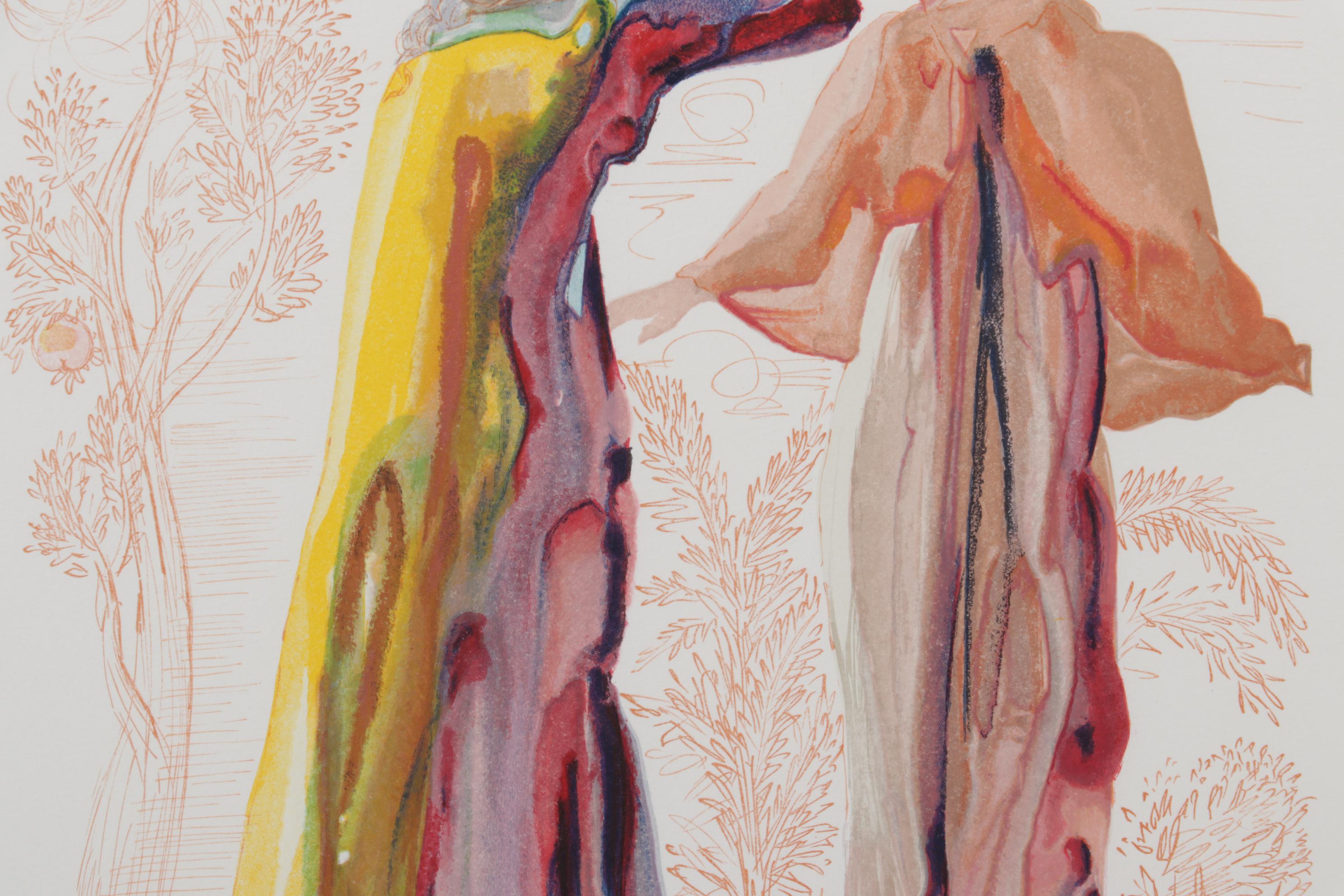 Salvador Dalí Wood Engraving "Les Dernières Paroles de Virgil"