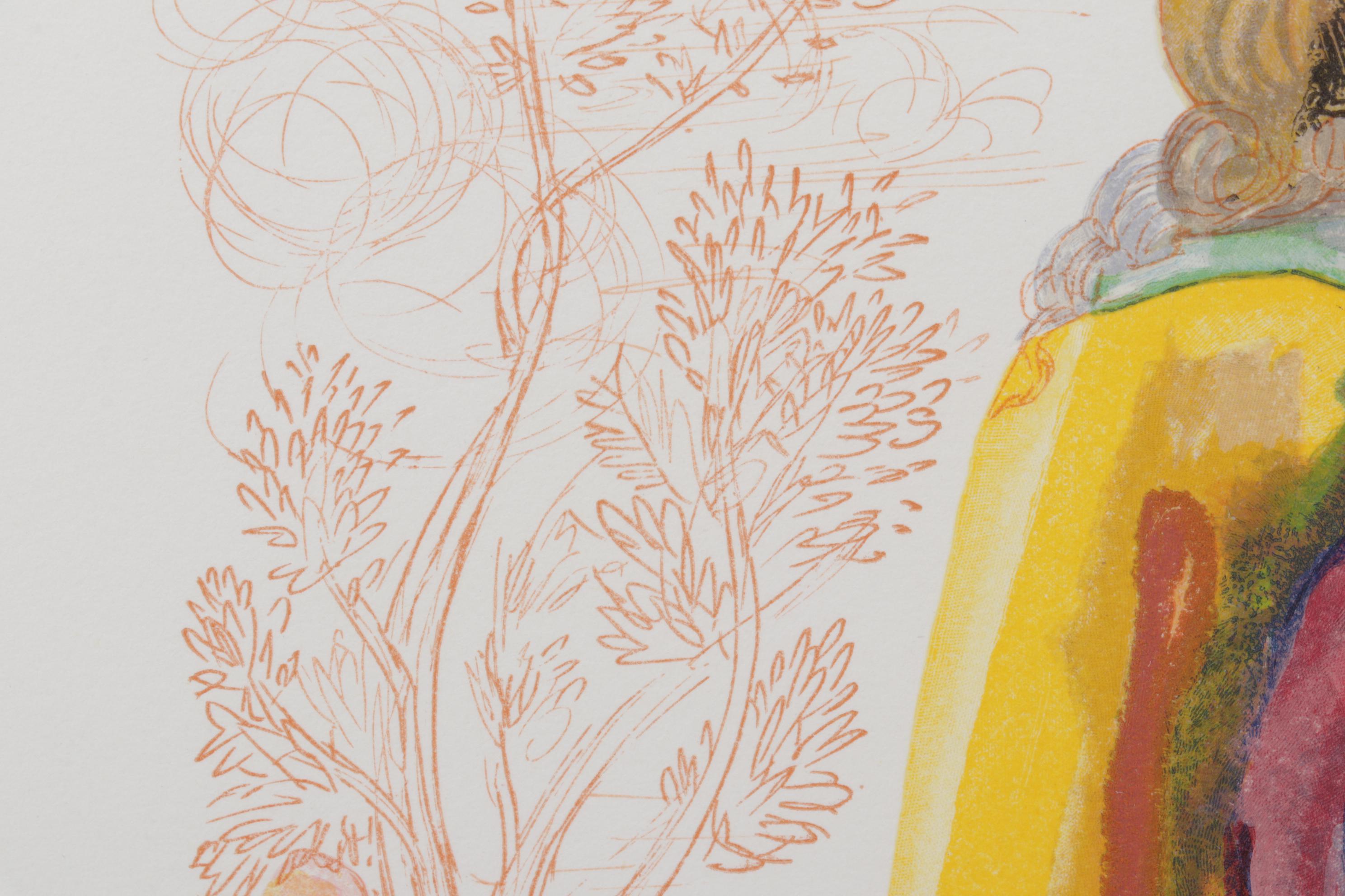 Salvador Dalí Wood Engraving "Les Dernières Paroles de Virgil"