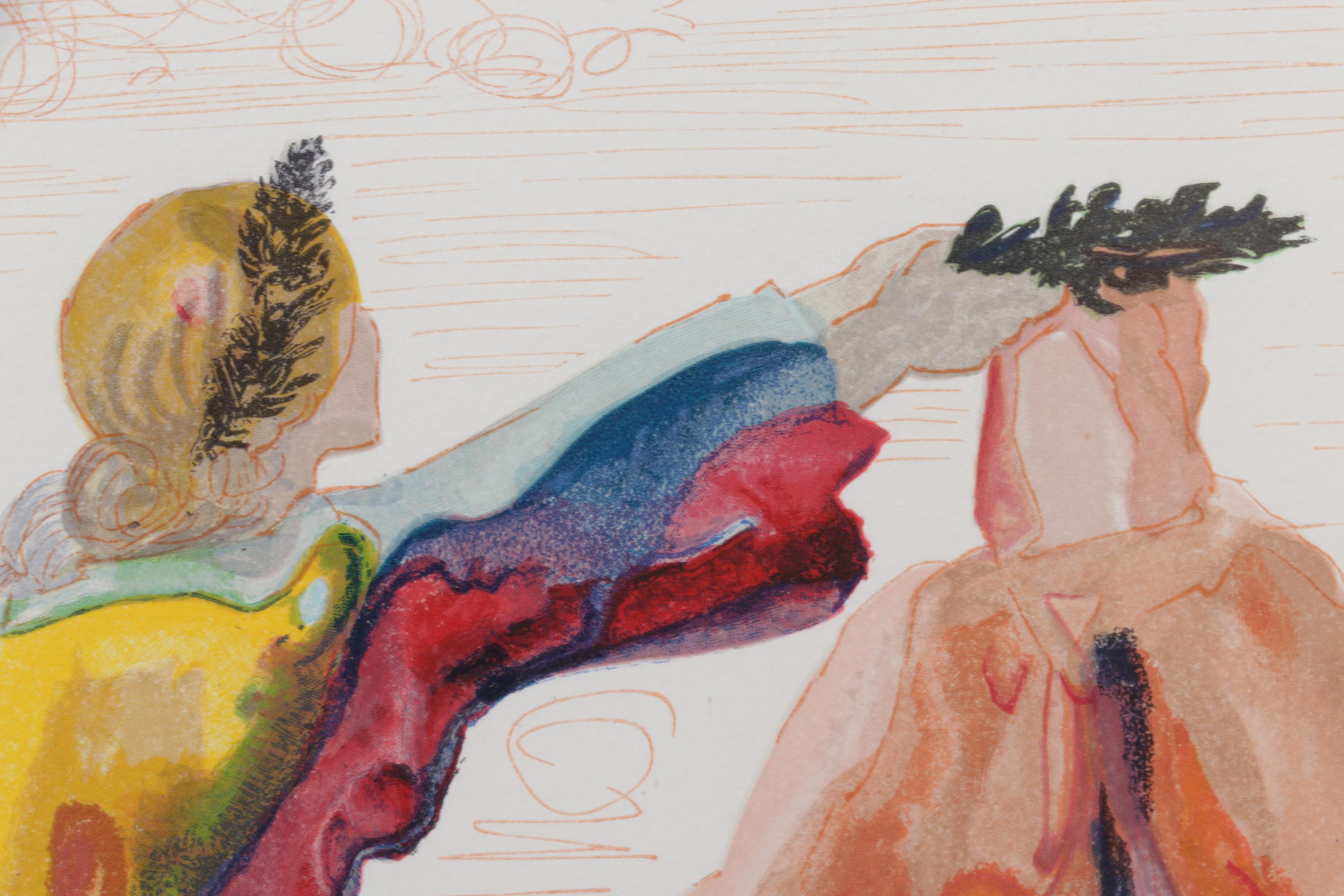 Salvador Dalí Wood Engraving "Les Dernières Paroles de Virgil"