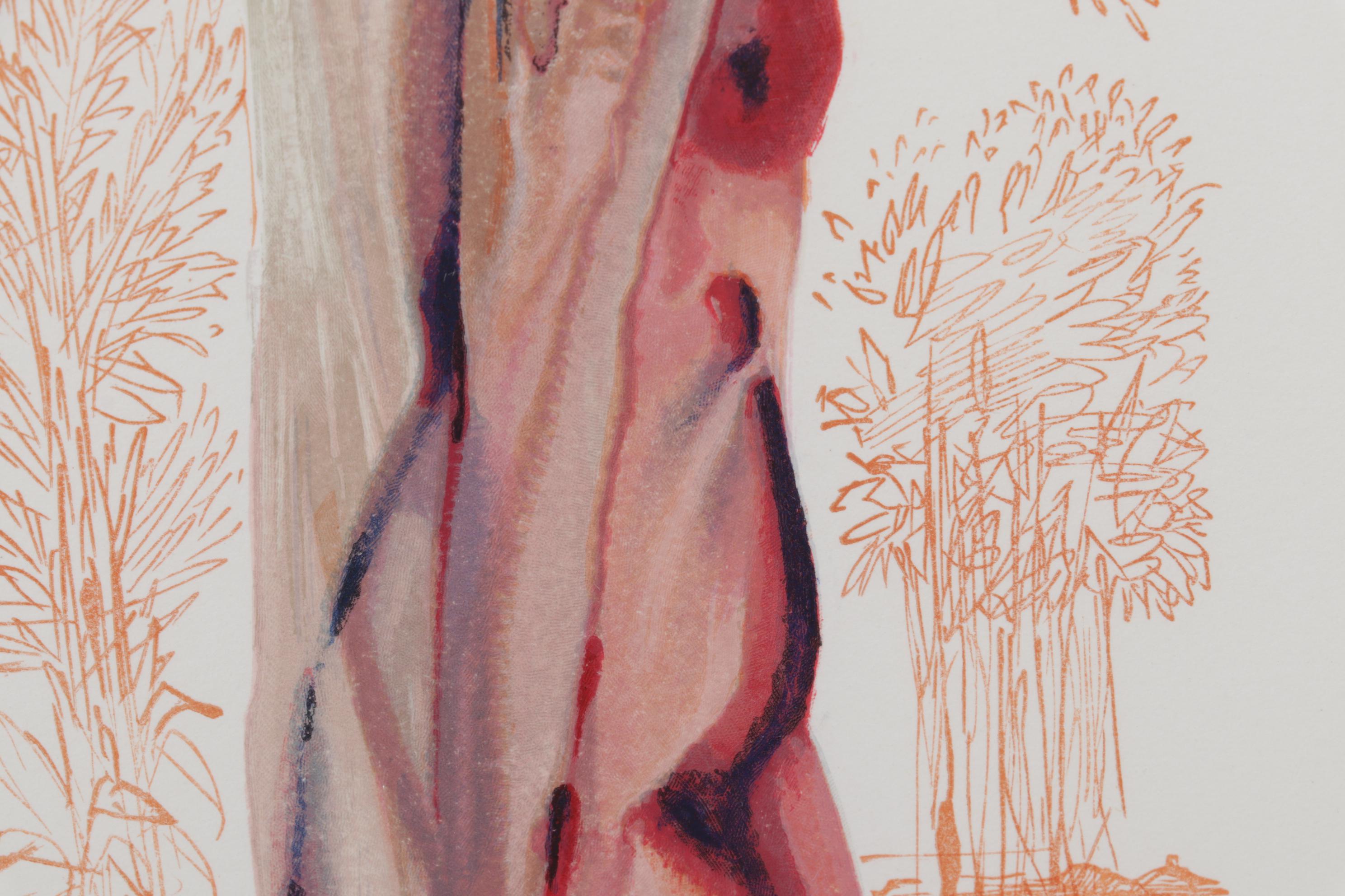 Salvador Dalí Wood Engraving "Les Dernières Paroles de Virgil"