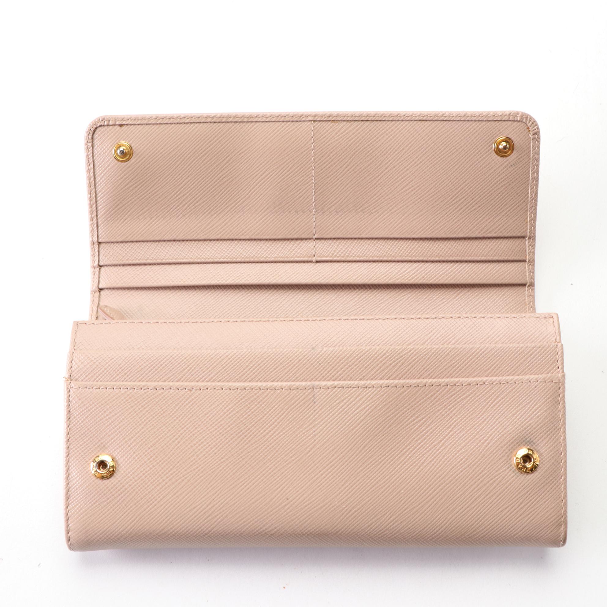 Prada Bow Continental Wallet 1MH132 in Saffiano Leather with Box