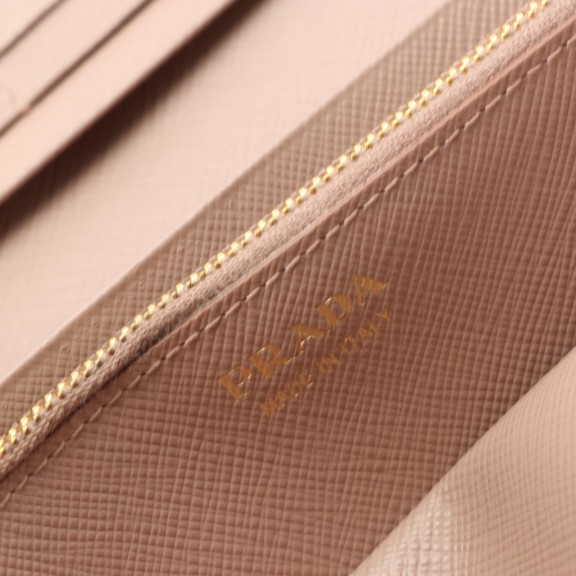 Prada Bow Continental Wallet 1MH132 in Saffiano Leather with Box