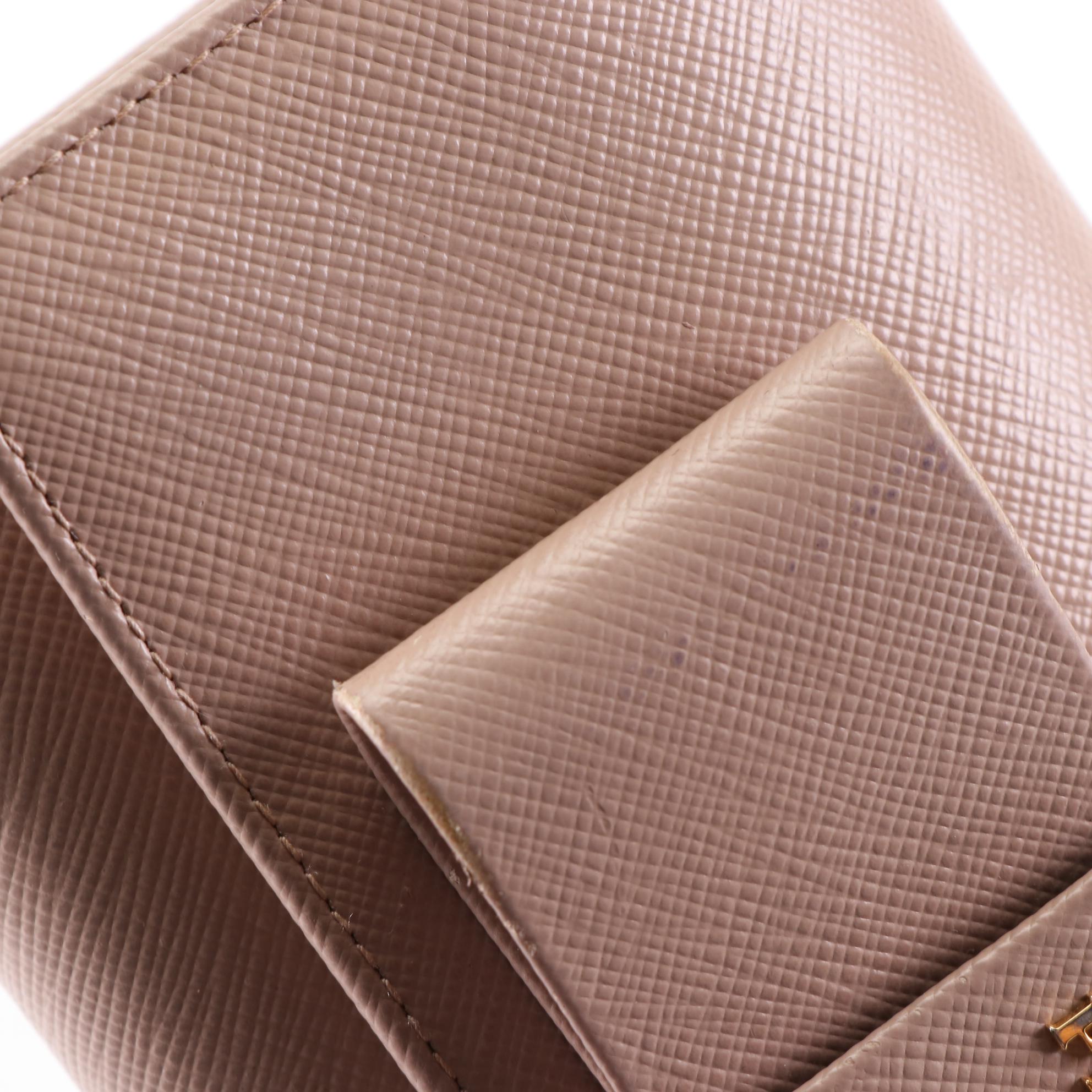 Prada Bow Continental Wallet 1MH132 in Saffiano Leather with Box