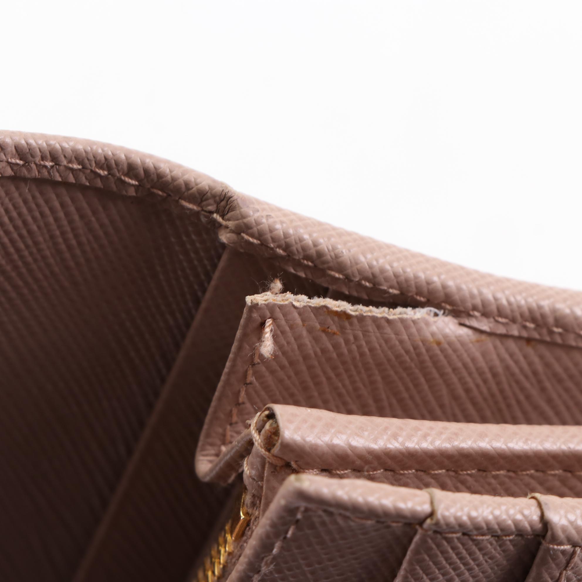 Prada Bow Continental Wallet 1MH132 in Saffiano Leather with Box