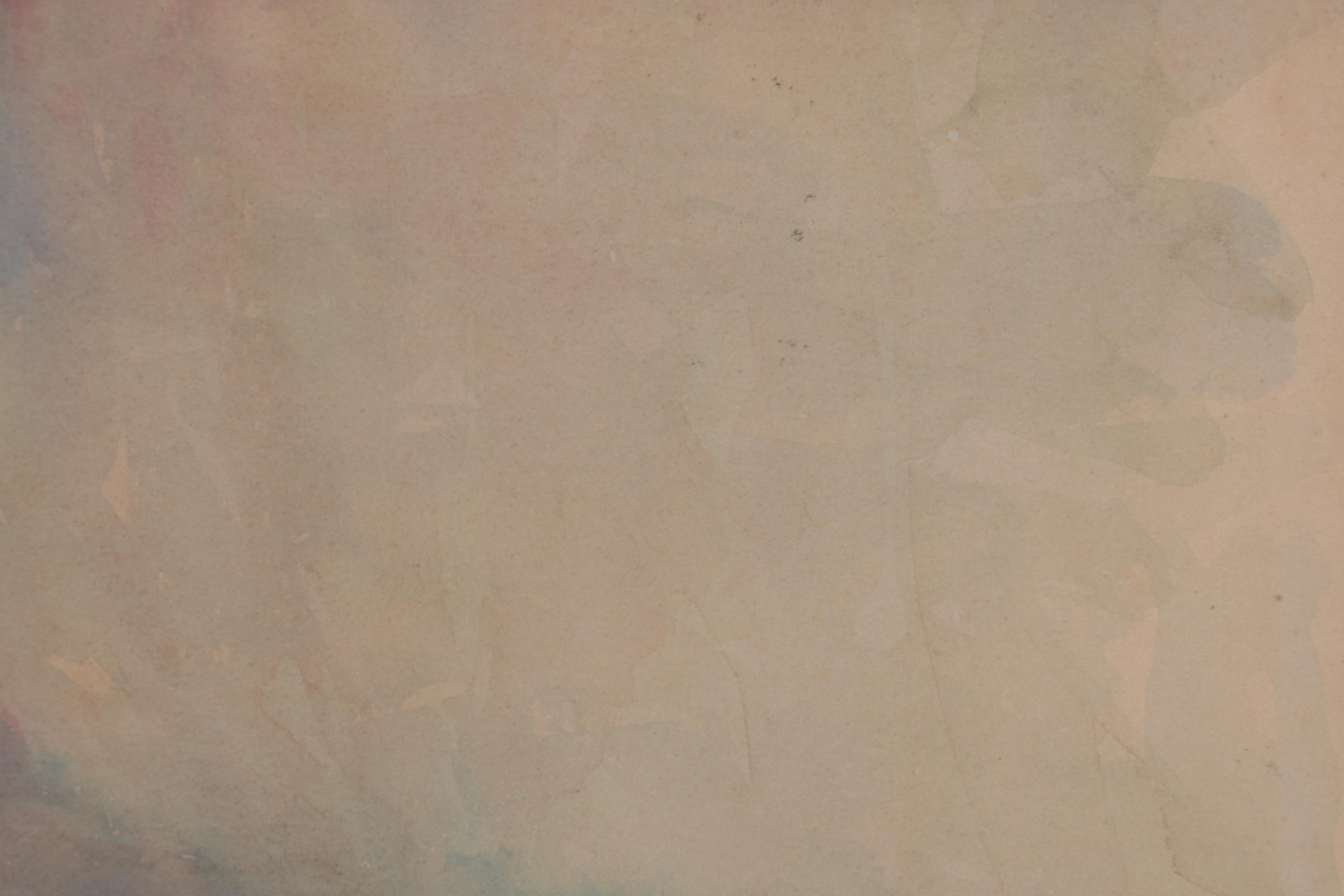 Adele E. Johnson Watercolor Painting of Vase and Daisies, Circa 1930