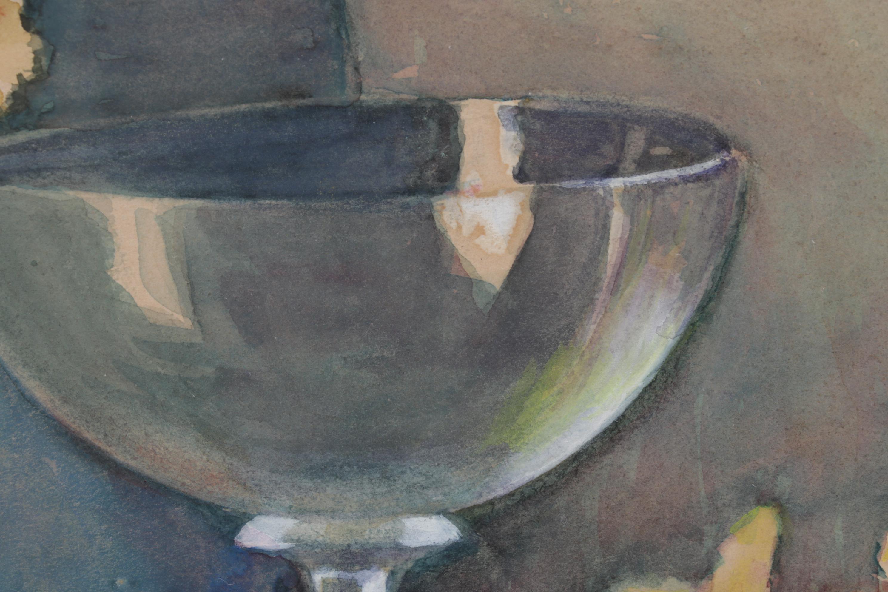 Adele E. Johnson Watercolor Painting of Vase and Daisies, Circa 1930