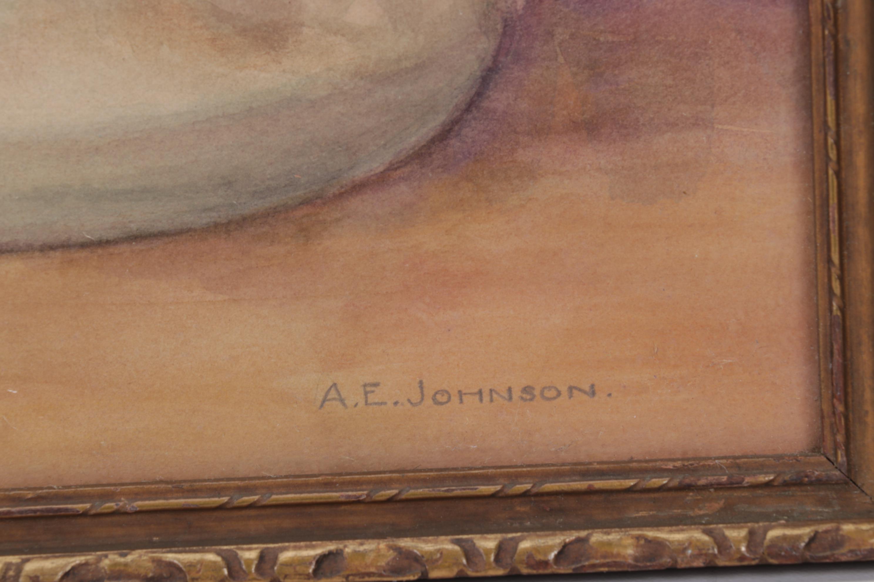 Adele E. Johnson Watercolor Painting of Vase and Daisies, Circa 1930