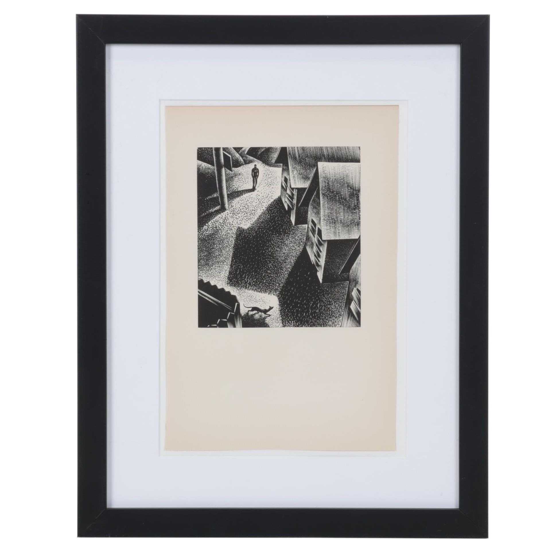 Lynd Ward Art Deco Woodcut From "Wild Pilgrimage," 1932