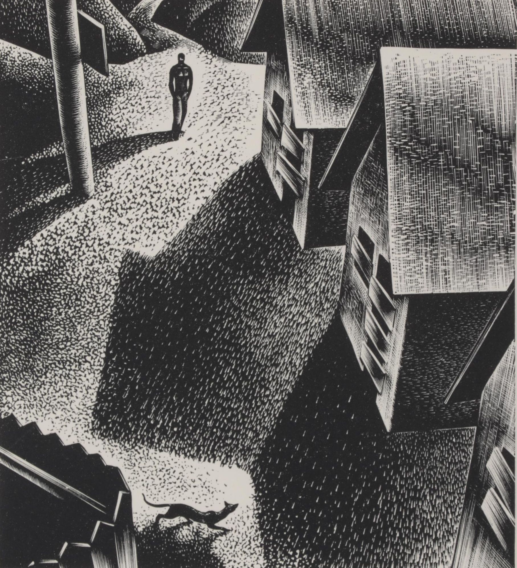 Lynd Ward Art Deco Woodcut From "Wild Pilgrimage," 1932