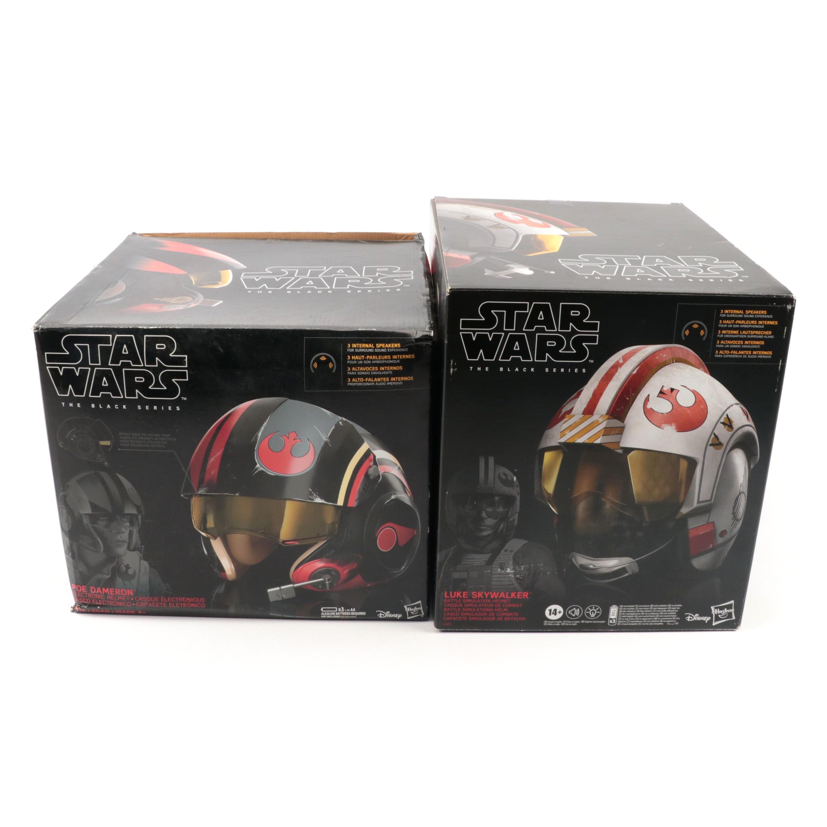 Hasbro Star Wars Poe Dameron and Luke Skywalker Electronic Helmets