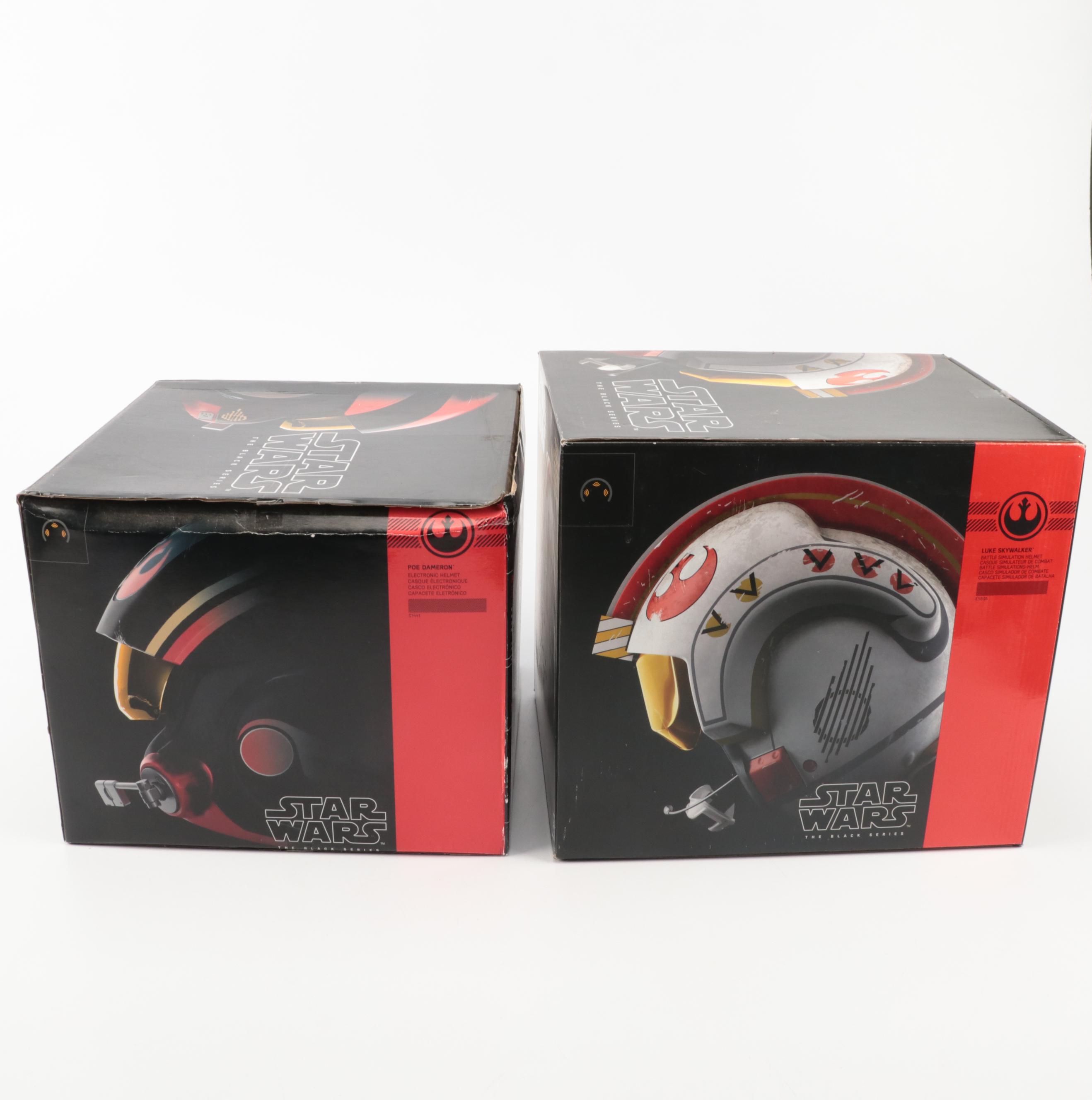 Hasbro Star Wars Poe Dameron and Luke Skywalker Electronic Helmets