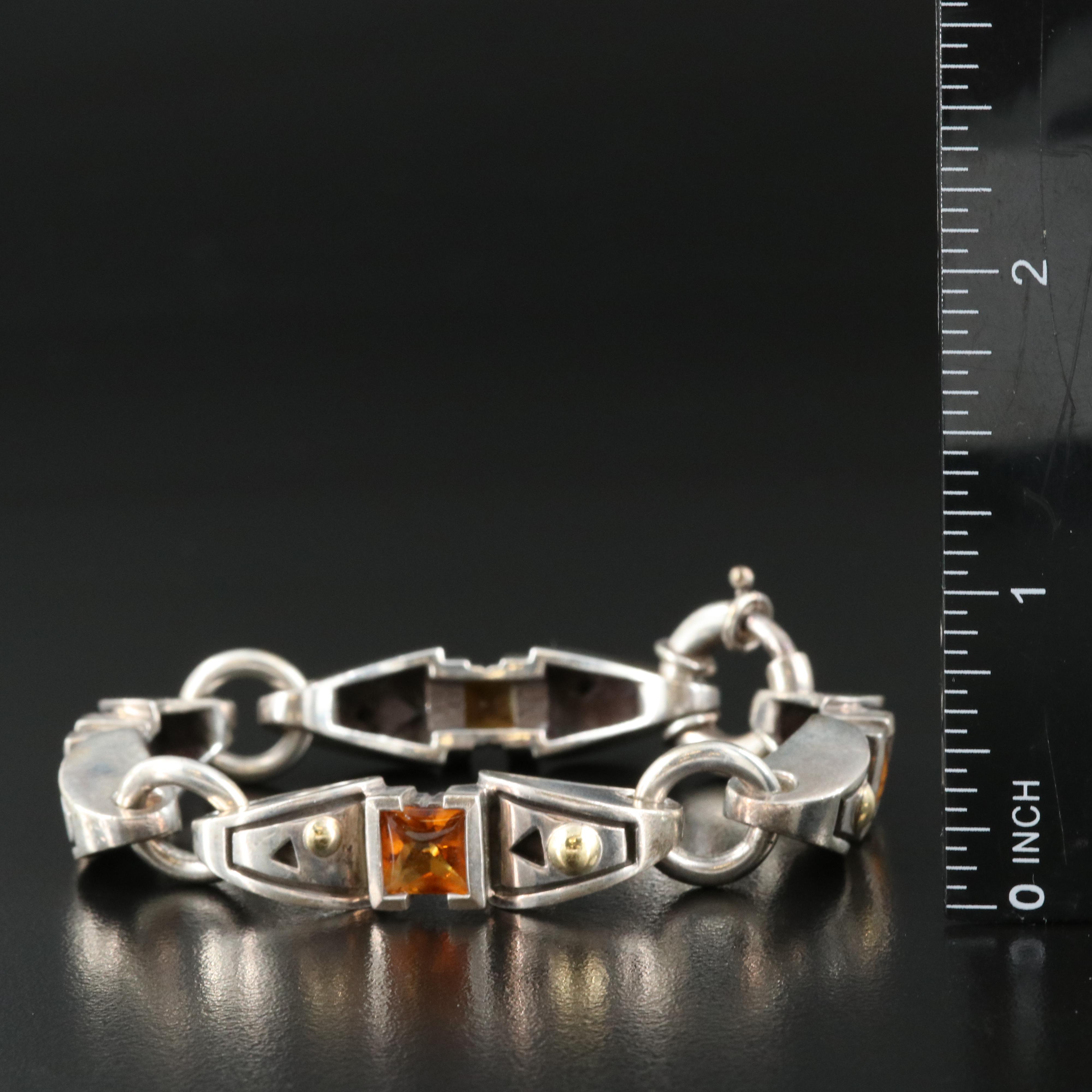 Sterling Citrine Bracelet with 18K Accents