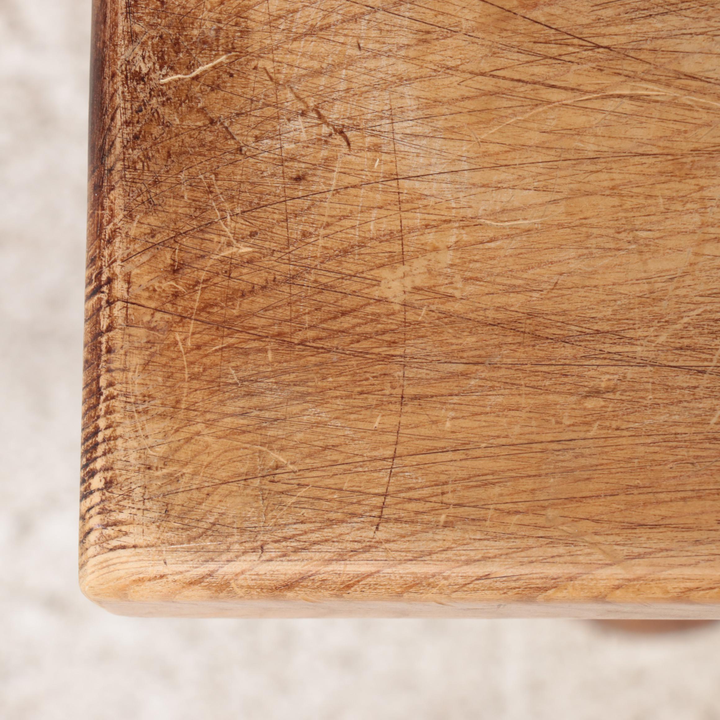 English Pine End Table with Narrow Drawer