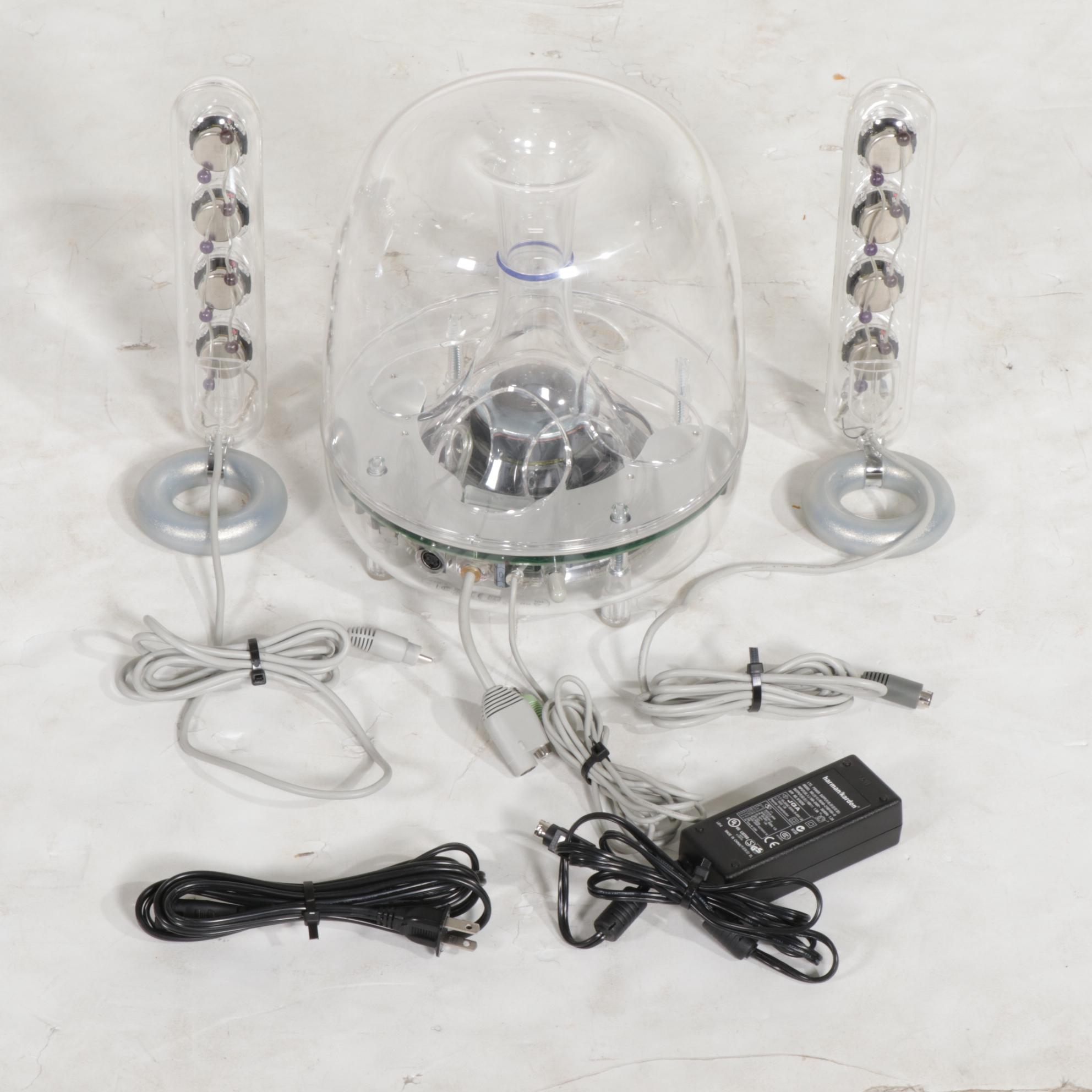 Harman Kardon SoundSticks Speaker System with Smoked Acrylic Side Table