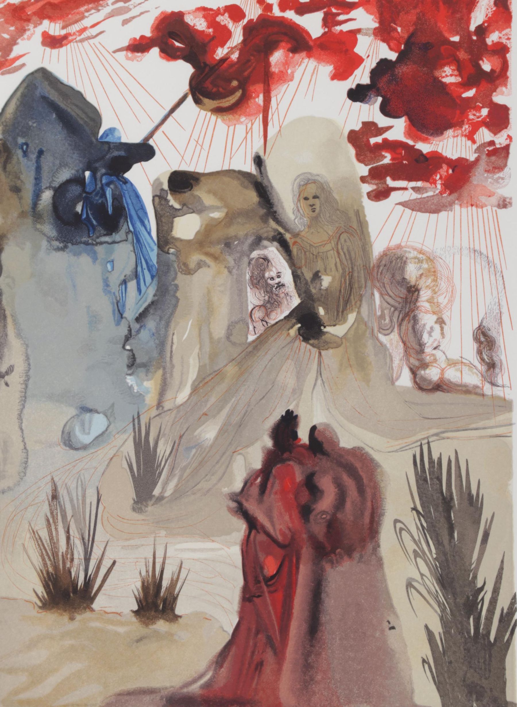 Salvador Dalí Wood Engraving "La Divine Forêt"