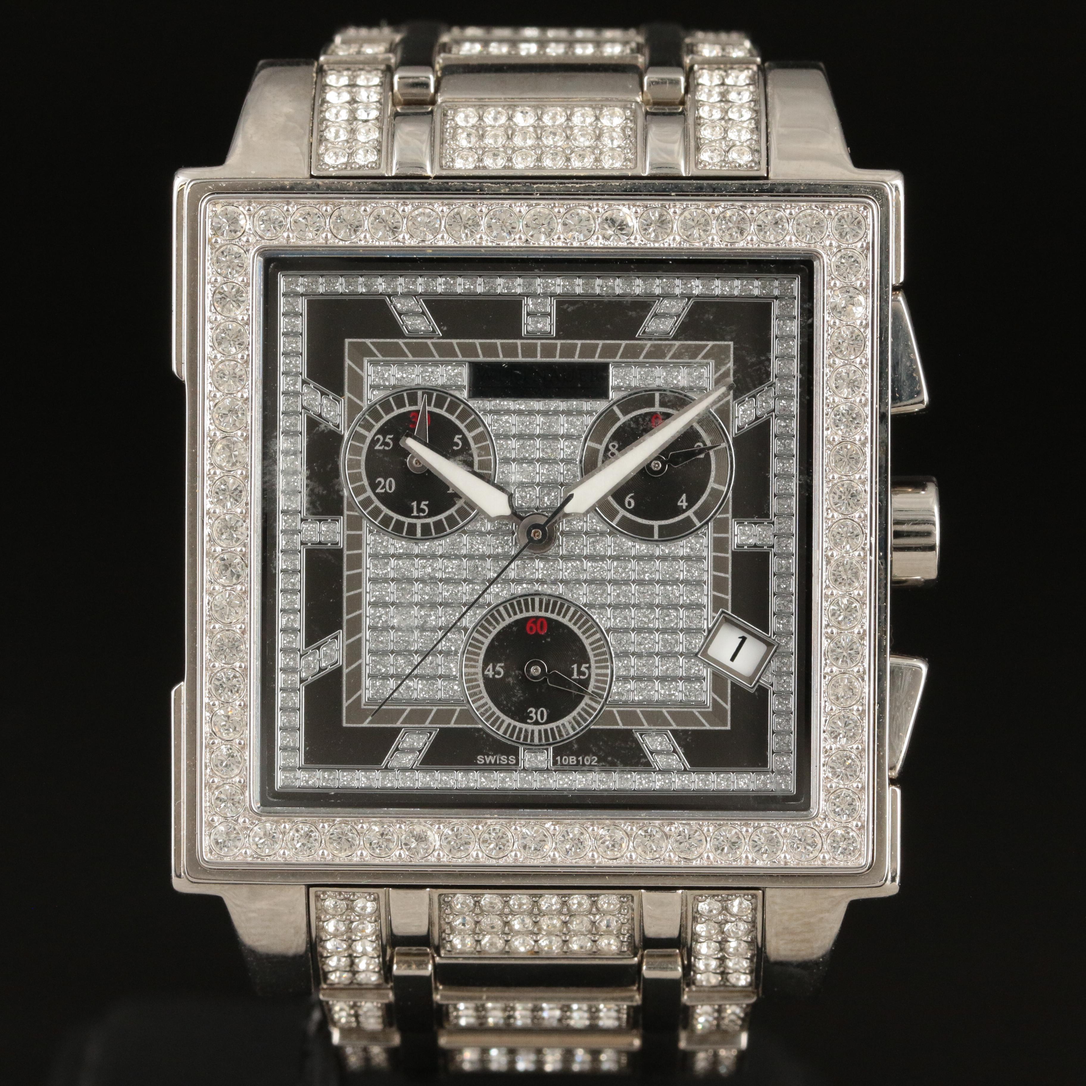 Wittnauer Crystal-Covered Quartz Chronograph Watch