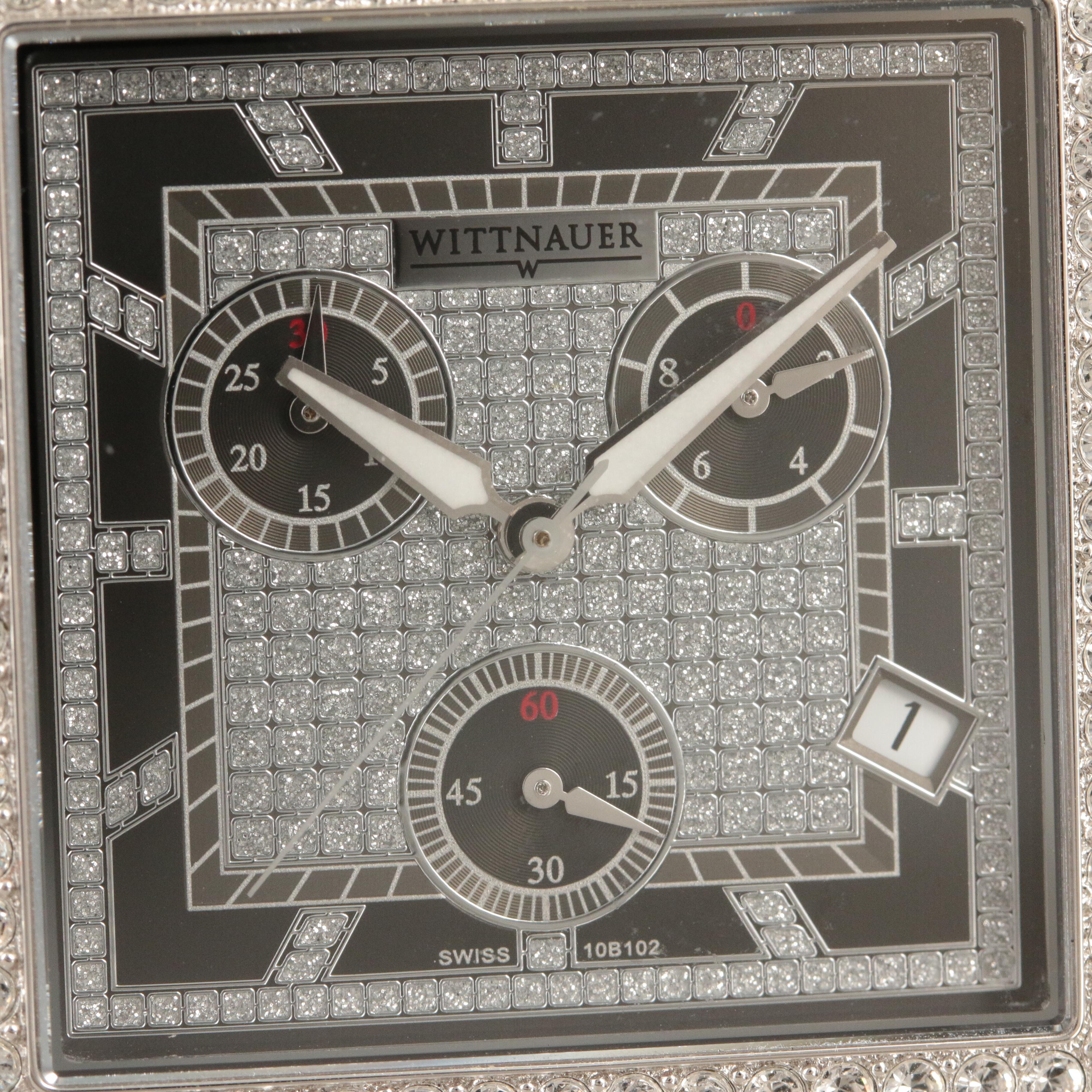 Wittnauer Crystal-Covered Quartz Chronograph Watch